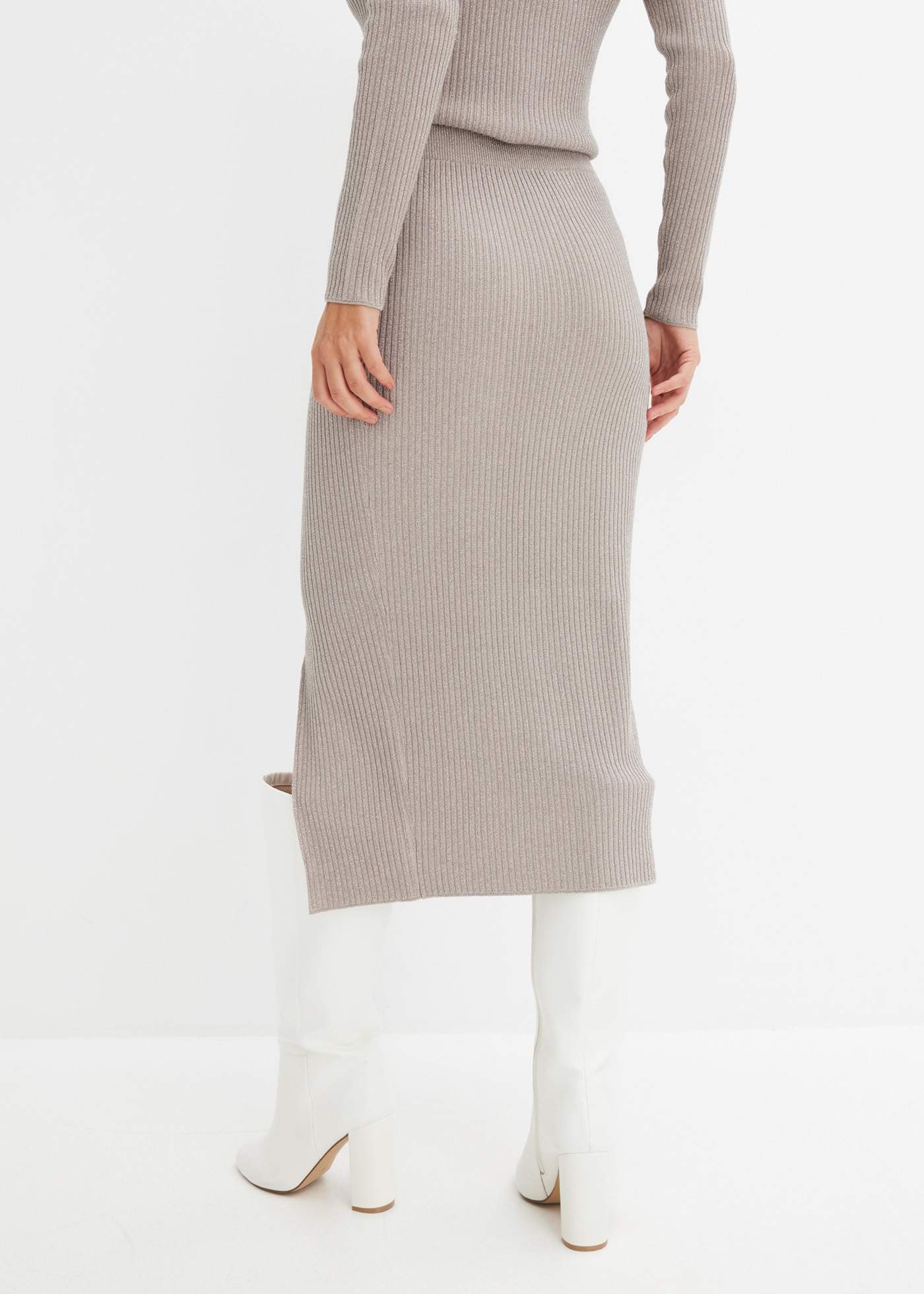 bonprix Strickrock "Strickrock aus fließendem Viskose-Mix" aus Viskose, Pol günstig online kaufen