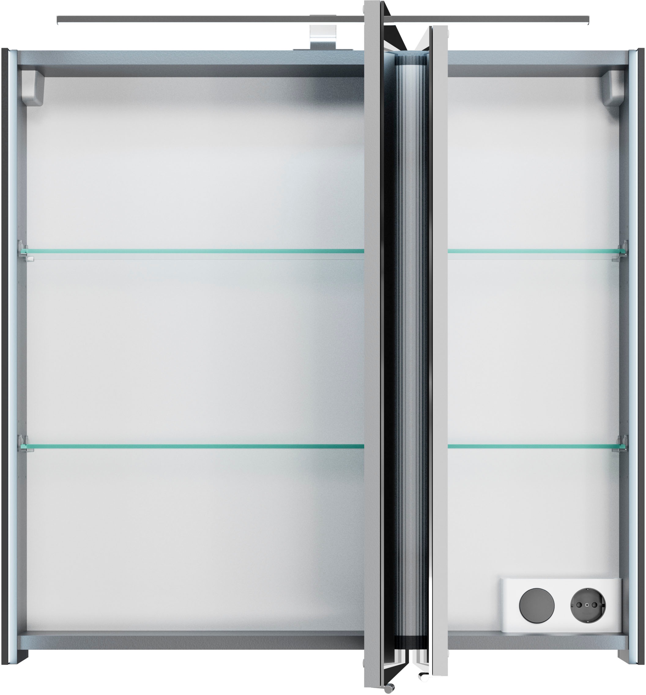 Saphir Spiegelschrank »Serie 7045 Badezimmer-Spiegelschrank inkl. LED-Beleuchtung, 2 Türen«, Badschrank 73,2 cm breit, inkl. LEDplus Schalter und Türdämpfer