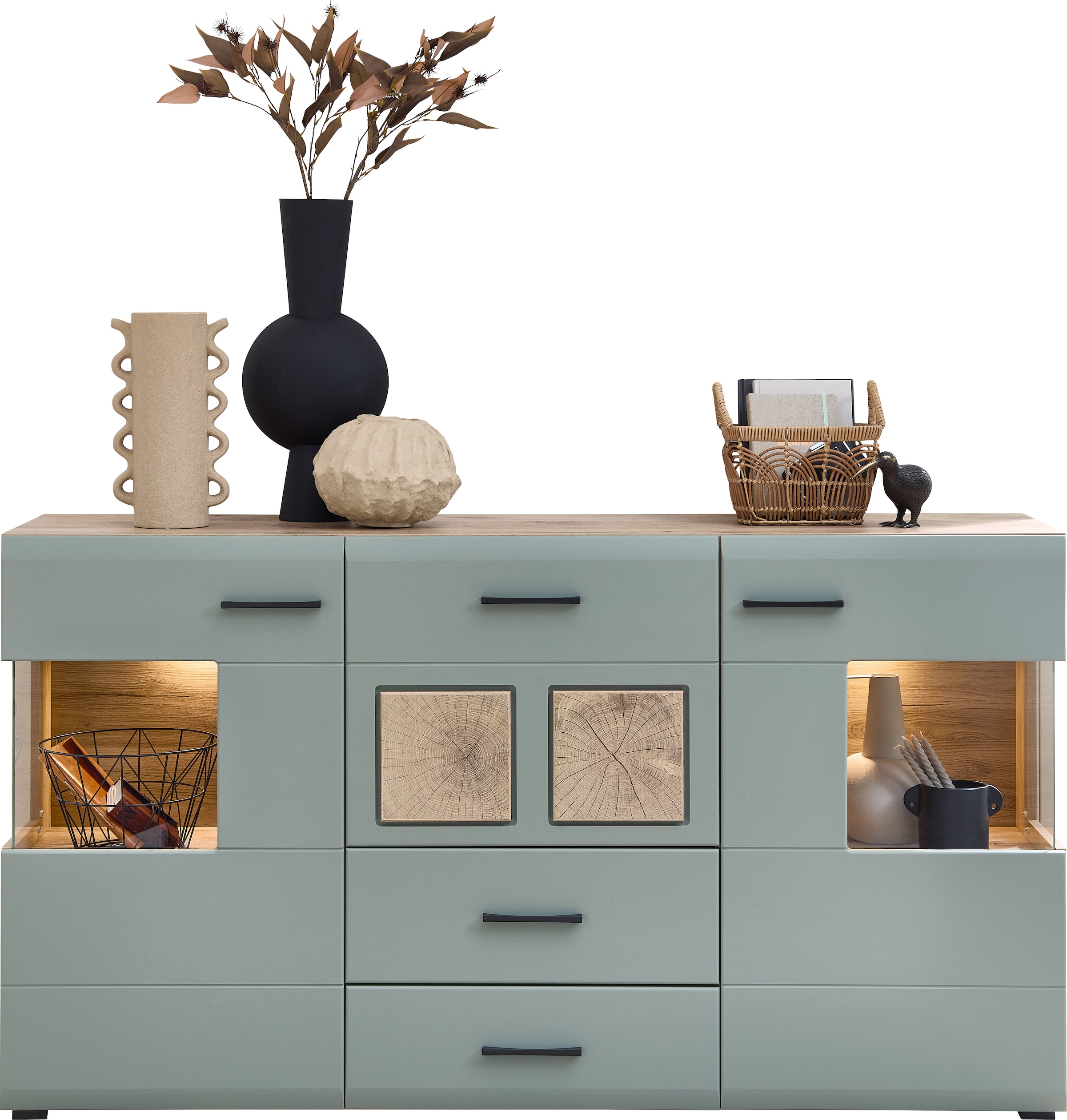 Innostyle Sideboard "FUN PLUS II", 2 Holztüren, 3 Schubläden, 7 Fächer, Sof günstig online kaufen