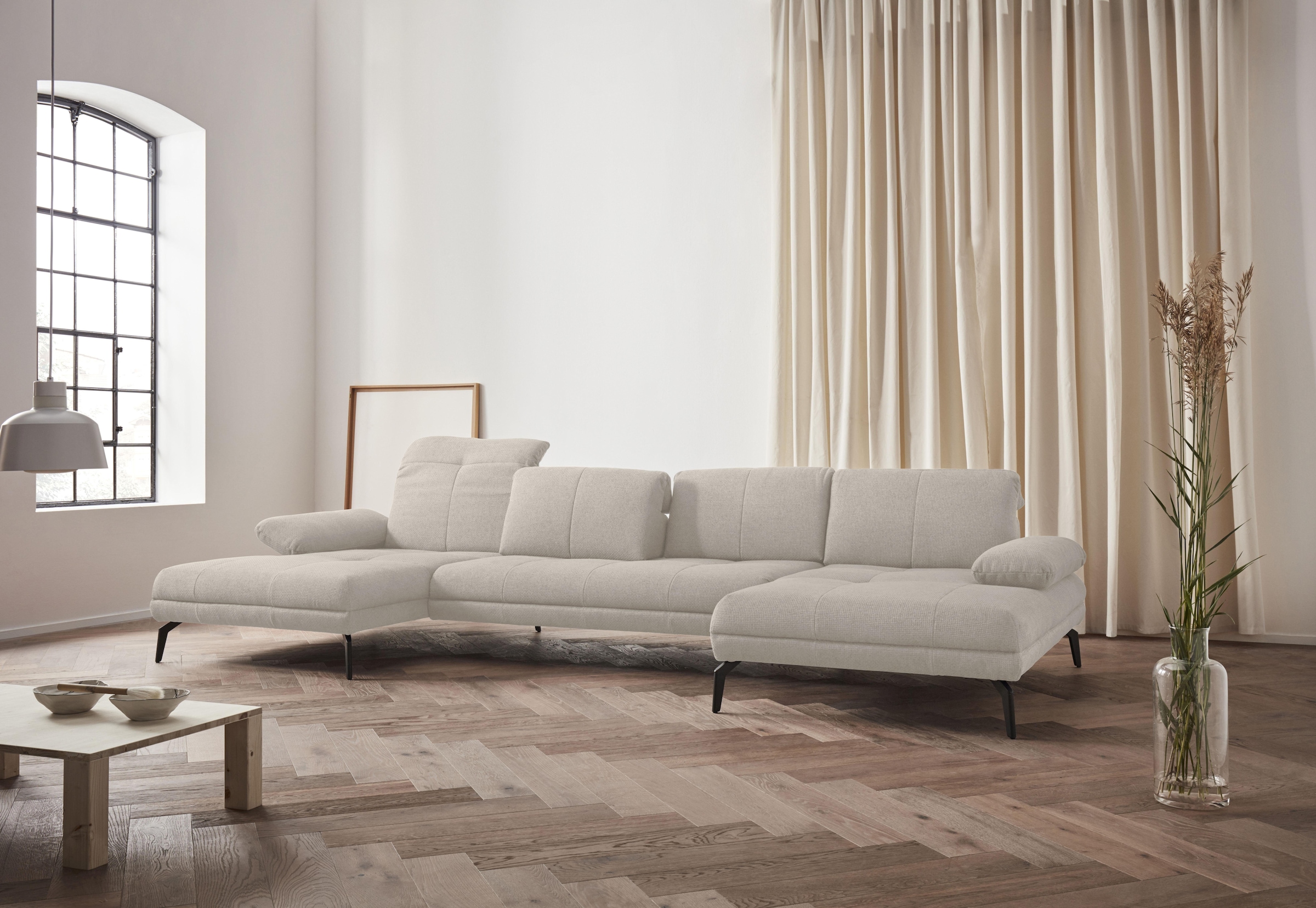 OTTO home Wohnlandschaft "Stenlille Multifunktions-Sofa, U-Form" incl. Sitztiefen-, Kopfteil- und Armteilverstellung