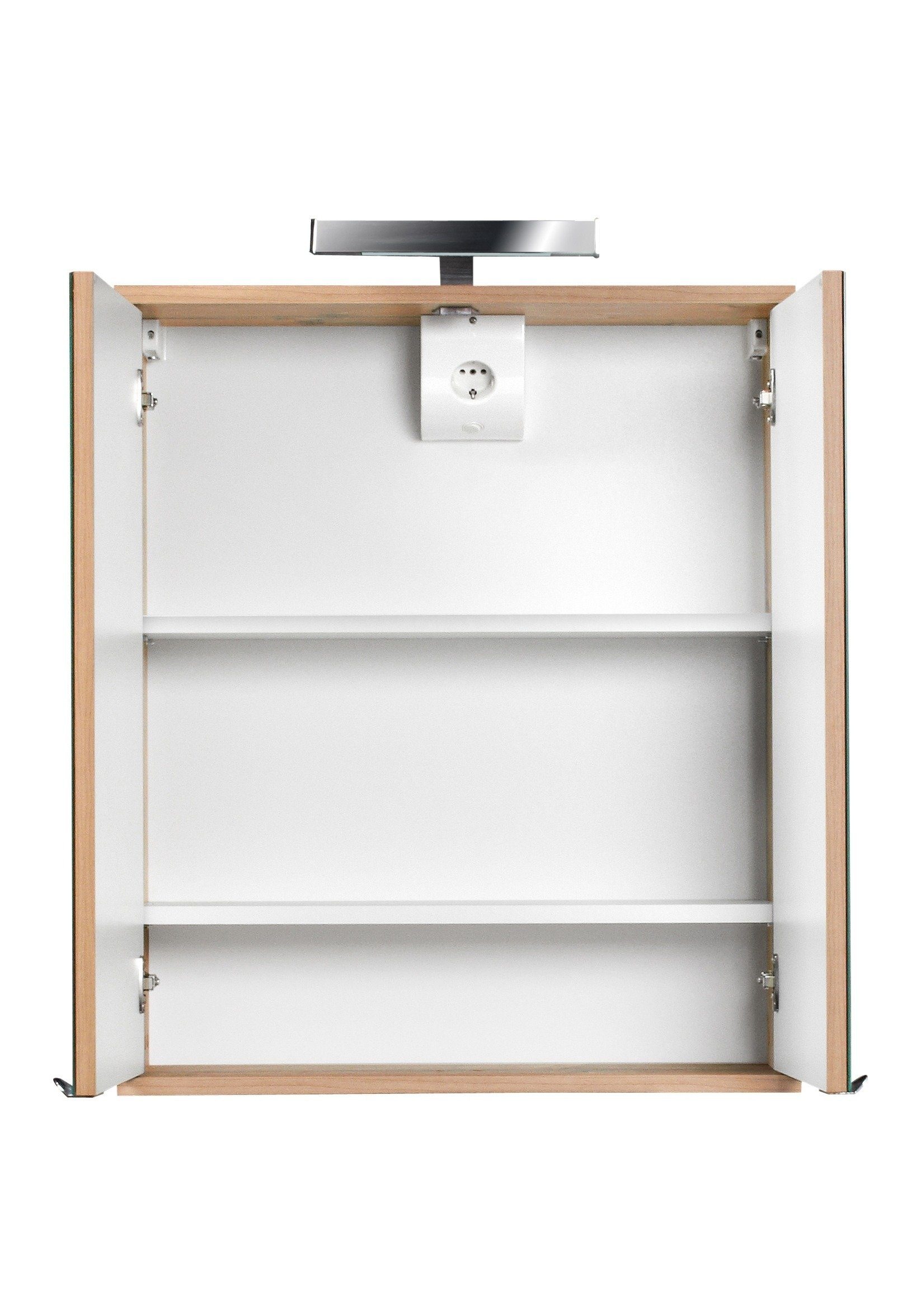 Schildmeyer Spiegelschrank "Isola", Breite 60 cm, 2-türig, LED-Beleuchtung, günstig online kaufen