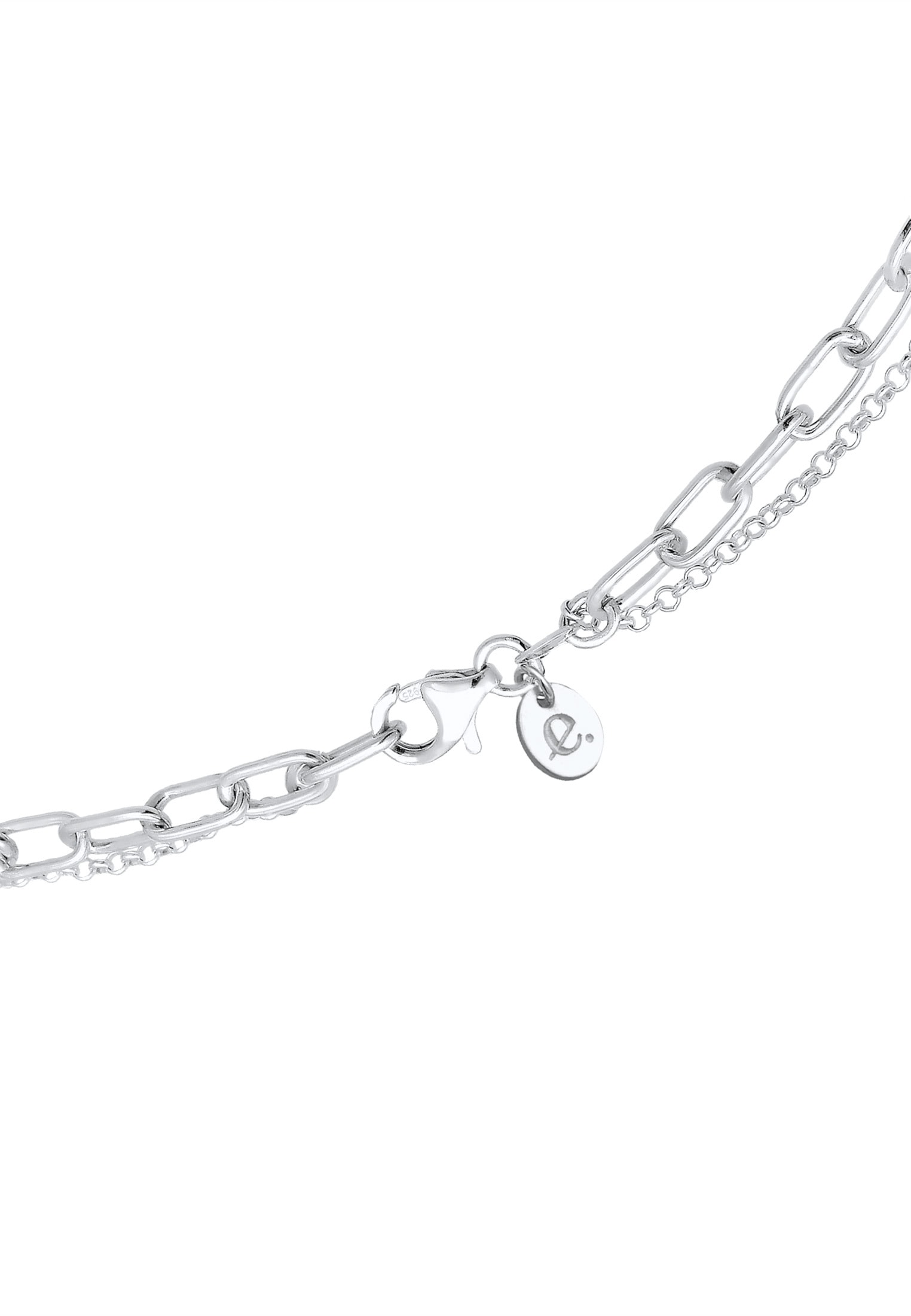 Elli Premium Collierkettchen »Layer Gliederkette Labradorit 925 Sterling Silber«