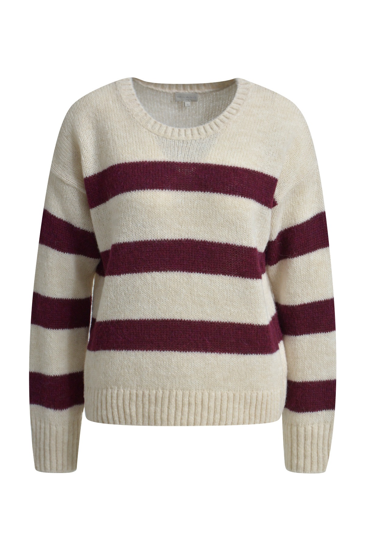 Milano Italy Rundhalspullover mit überschnittener Schulter