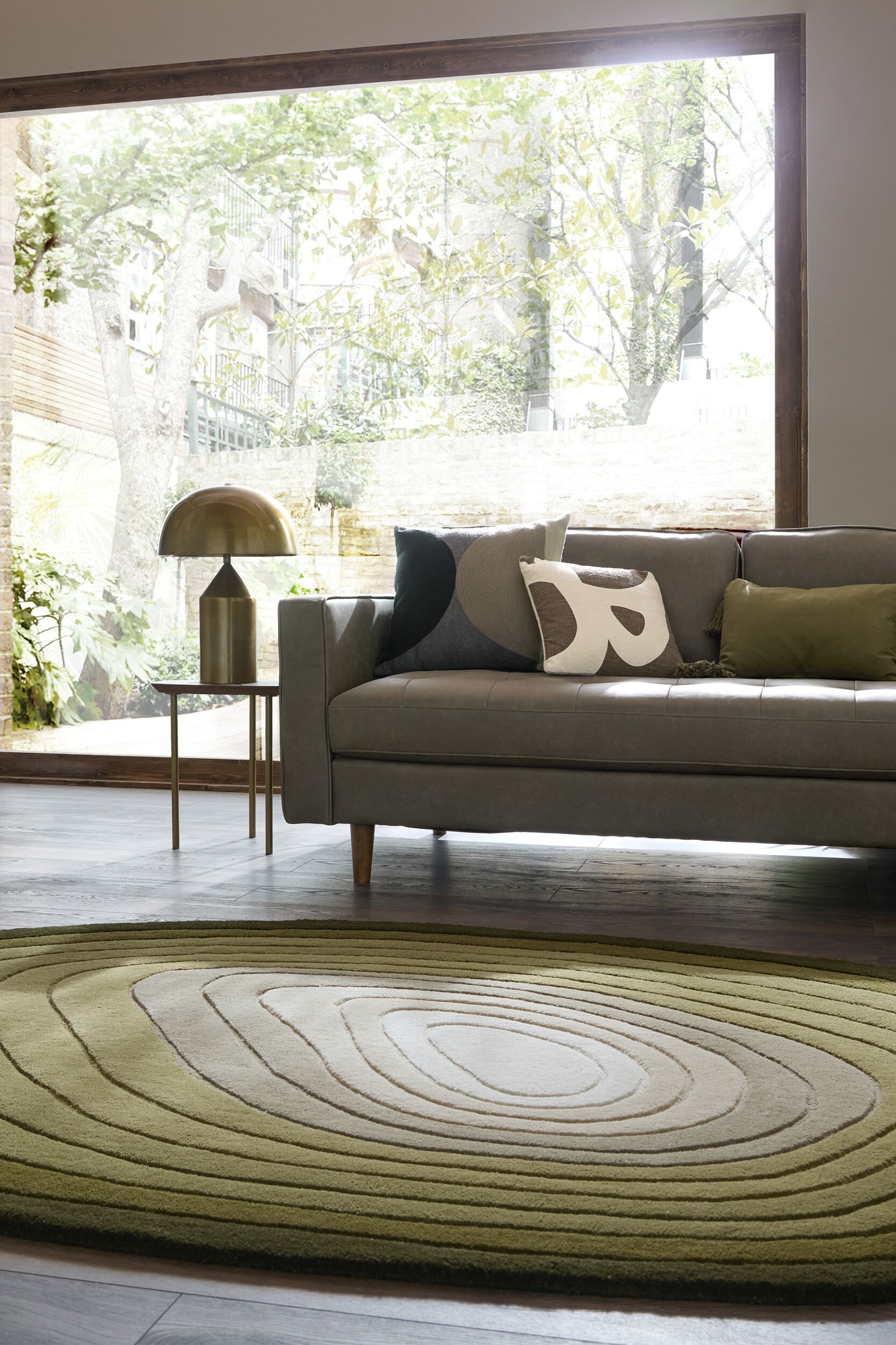 FLAIR RUGS Teppich »PUDDLE OMBRE WOOL« rechteckig 11 mm Höhe Wollteppich in Pfützenform