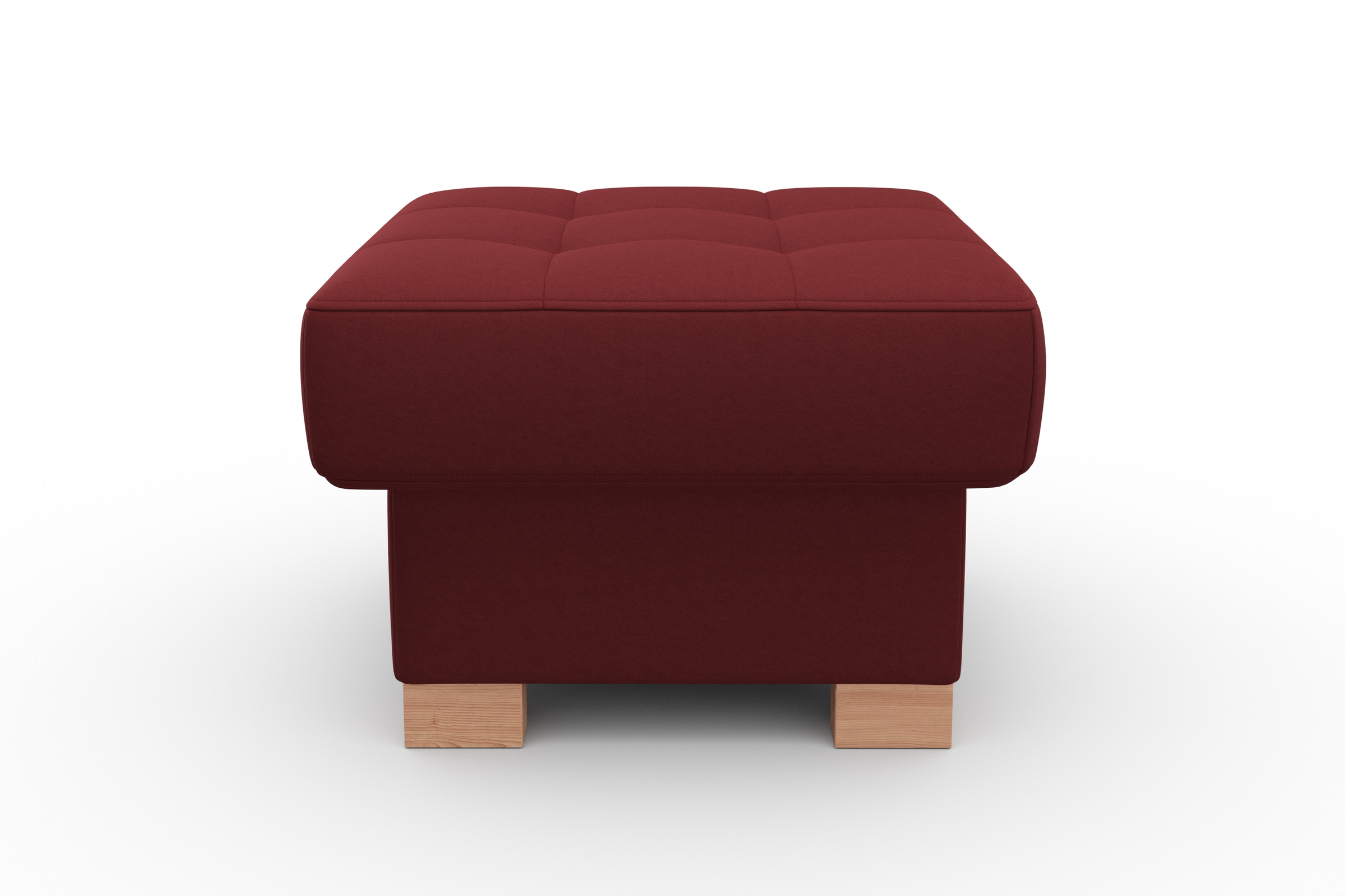 Hocker SIT & MORE "Quincy", rot (bordeaux), B:60cm H:41cm T:60cm, Hocker, Sitzhocker 2