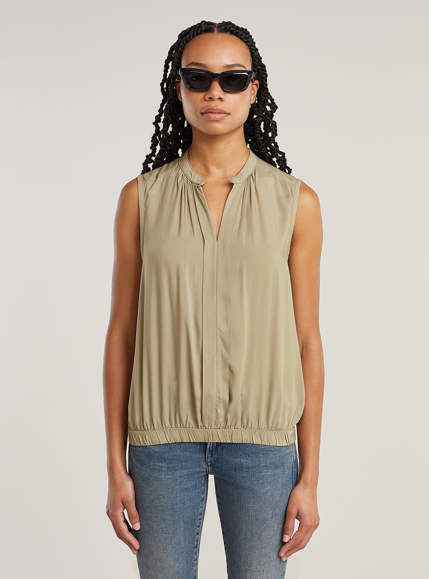 G-STAR T-Shirt "Stand Up Collar Top" günstig online kaufen