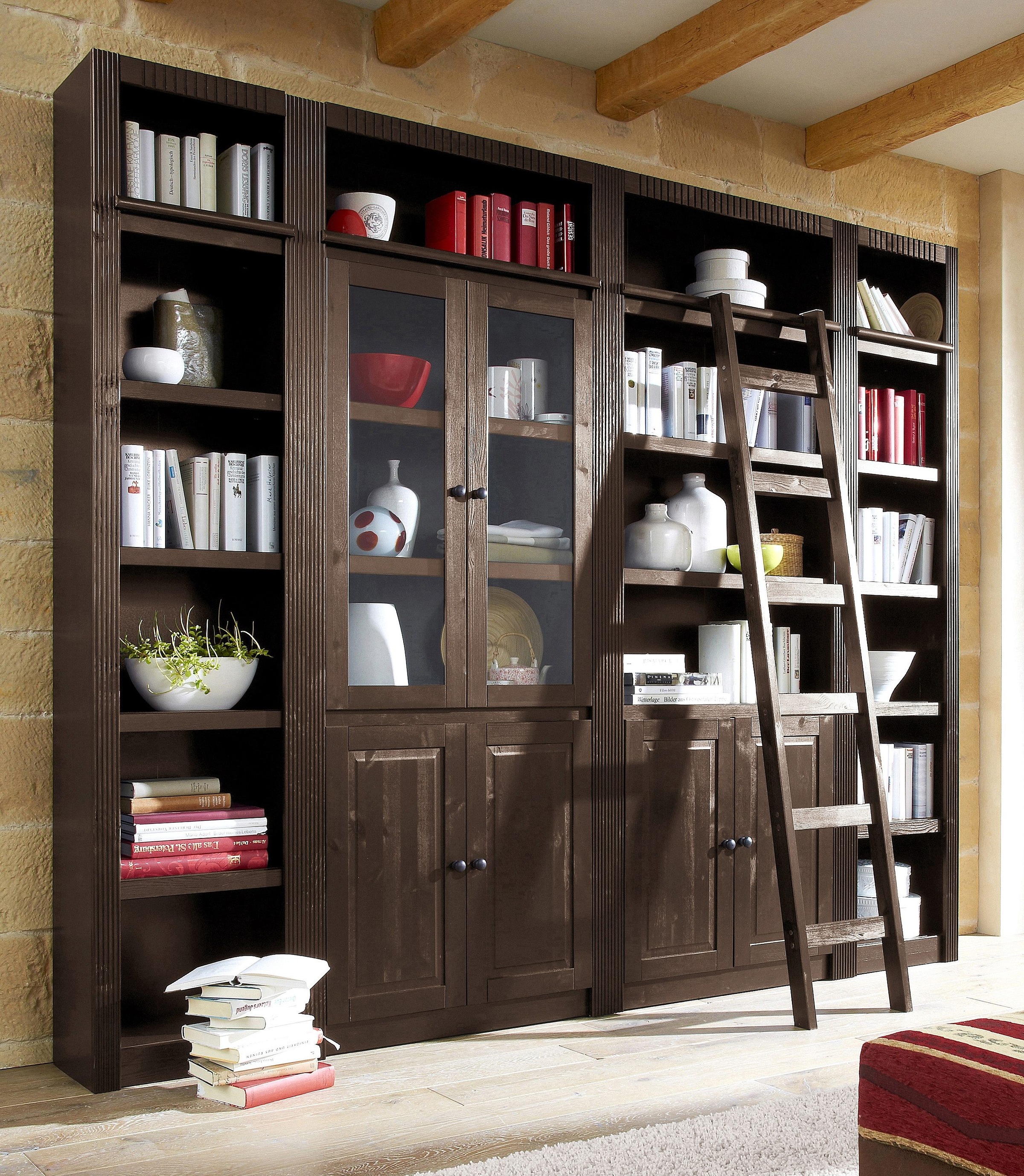 OTTO home Leiterregal "Bergen" aus massivem Kiefernholz, mit 6 Trittsprosse günstig online kaufen