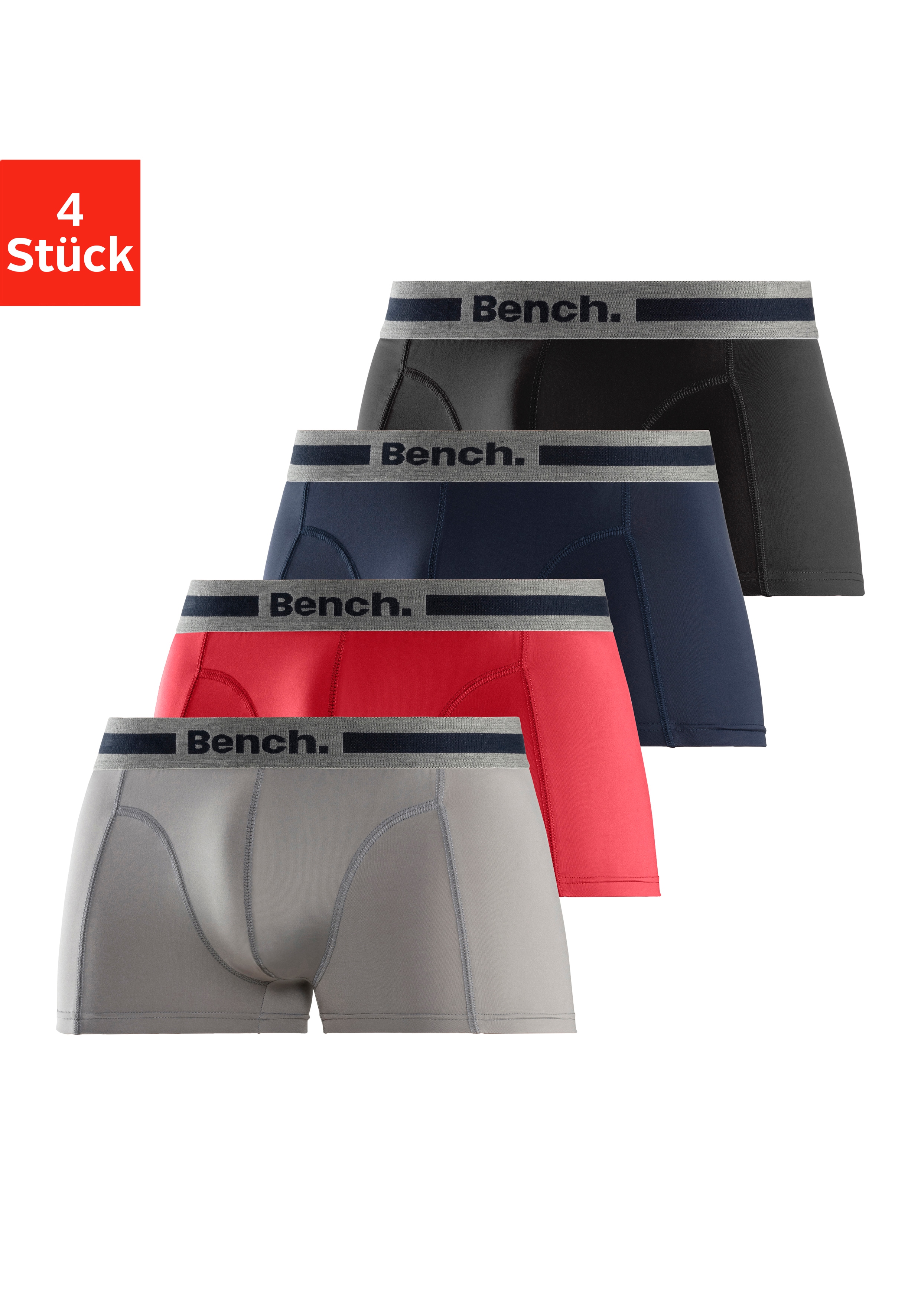 Bench. Funktionsboxer "Boxershorts für Herren" Packung, 4 Stk. Unterhosen aus Microfaser