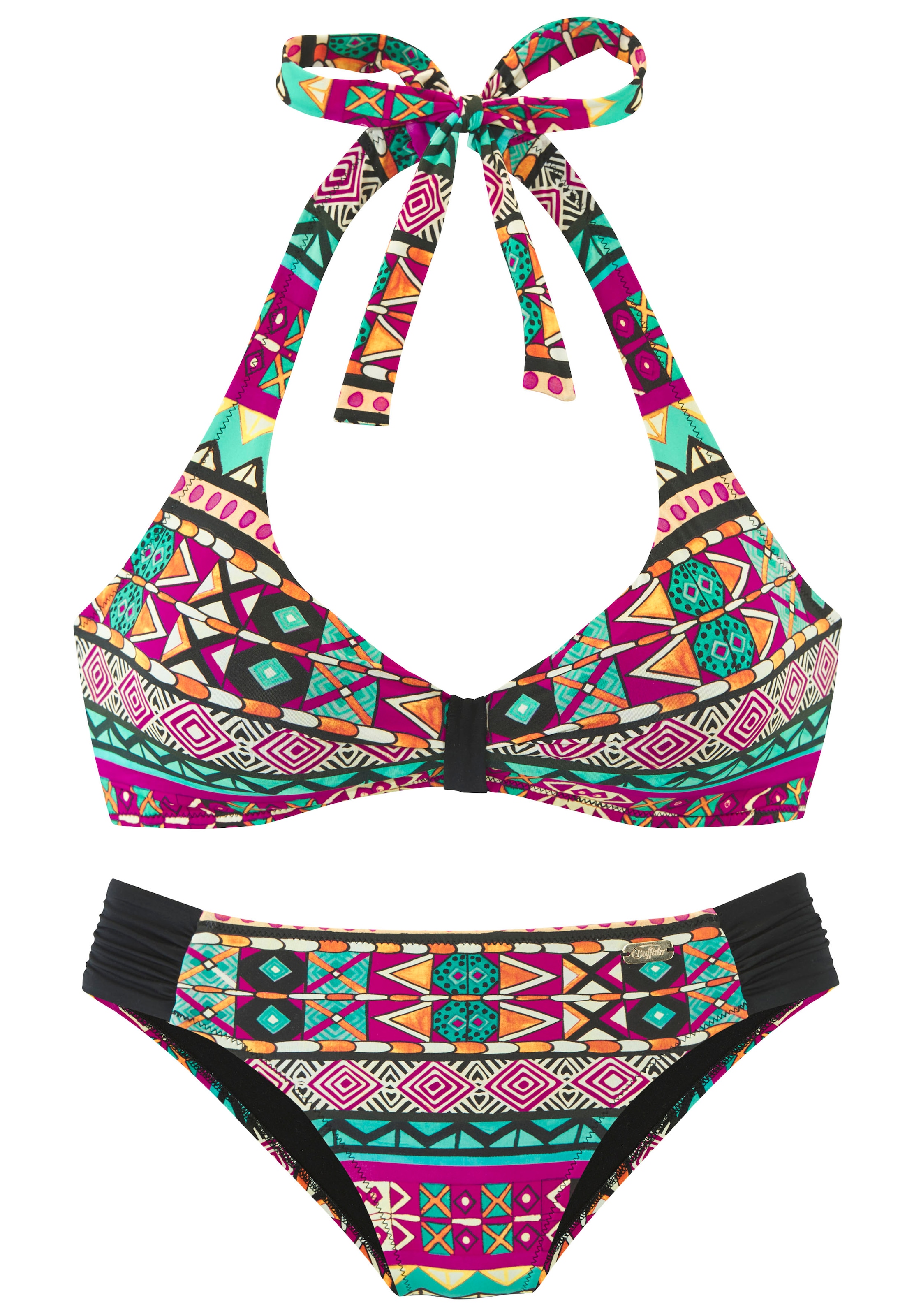 Buffalo Bandeau-Bikini, mit buntem Ethno-Print