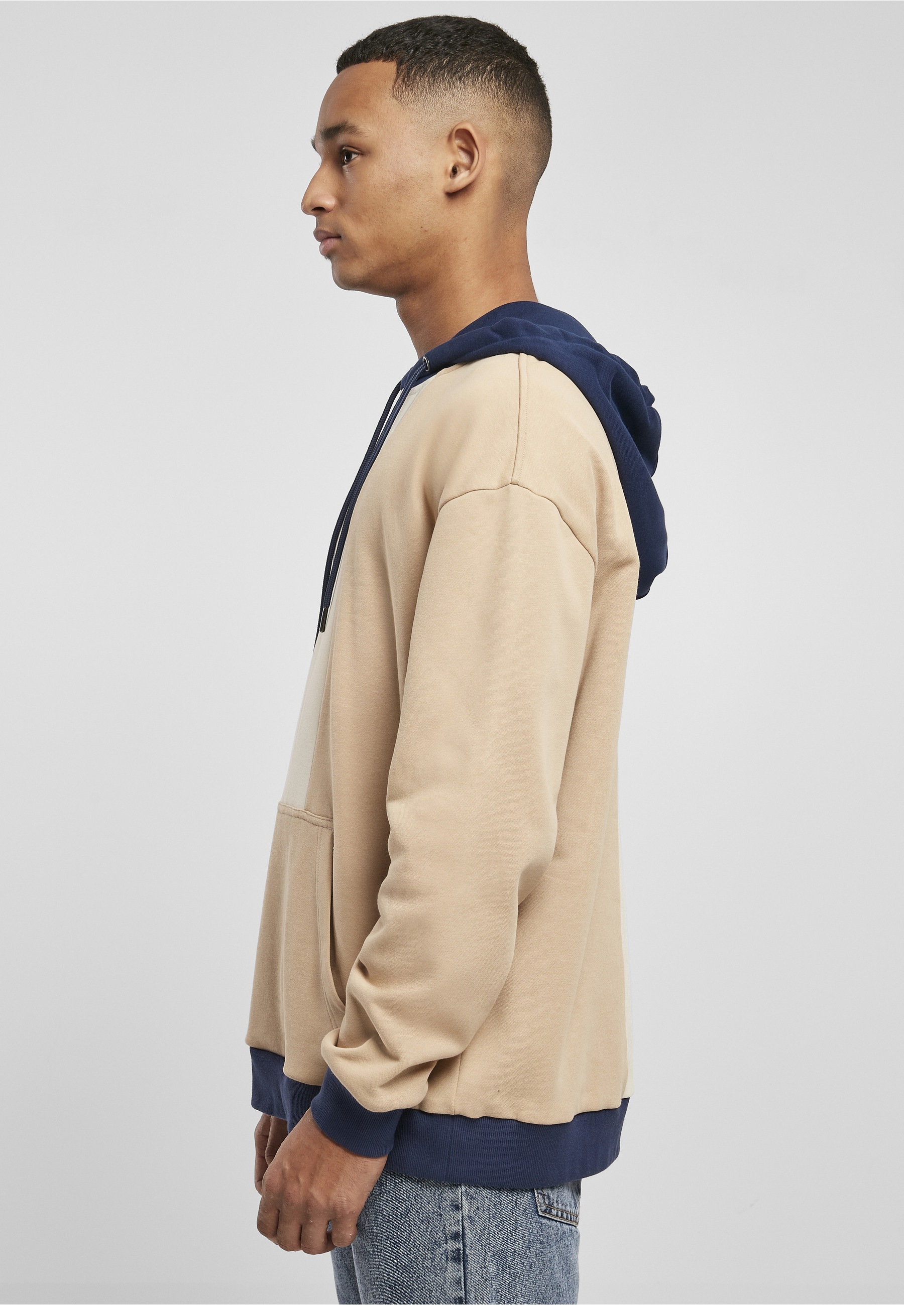 URBAN CLASSICS Rundhalspullover »Urban Classics Herren Oversized Color Block Hoody« 1 Stk.