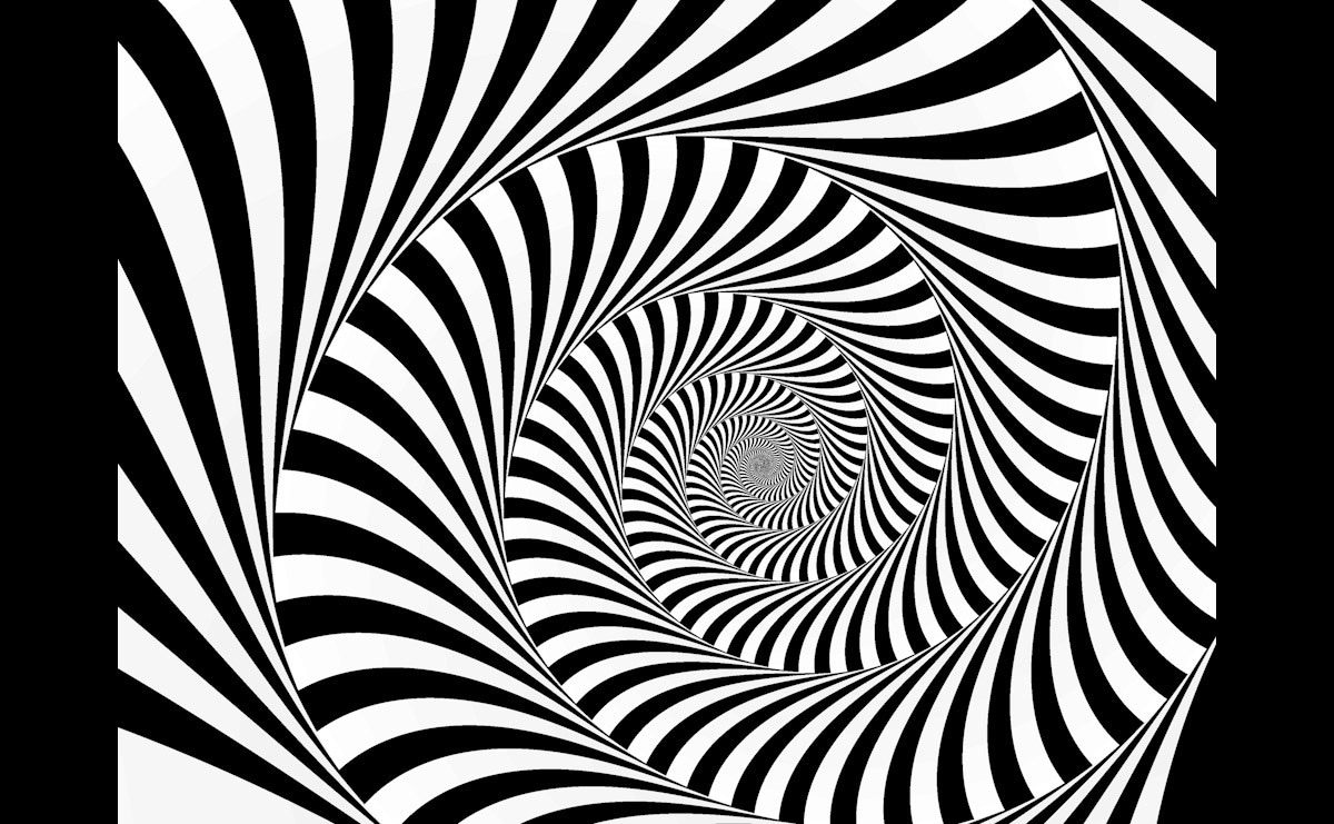 Papermoon Fototapete "Abstrakte Spirale Schwarz & Weiß"