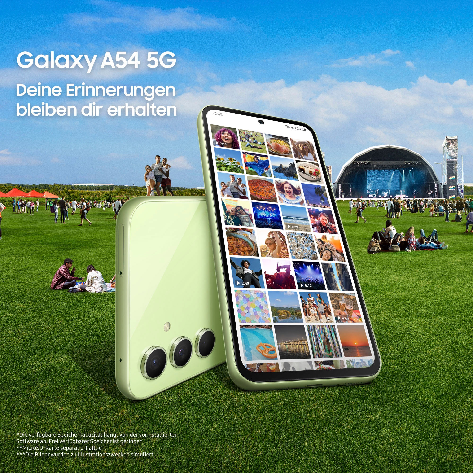 Samsung Smartphone »Galaxy A54 5G 128GB«, lila, 16,31 cm/6,4 Zoll, 128 GB Speicherplatz, 50 MP Kamera