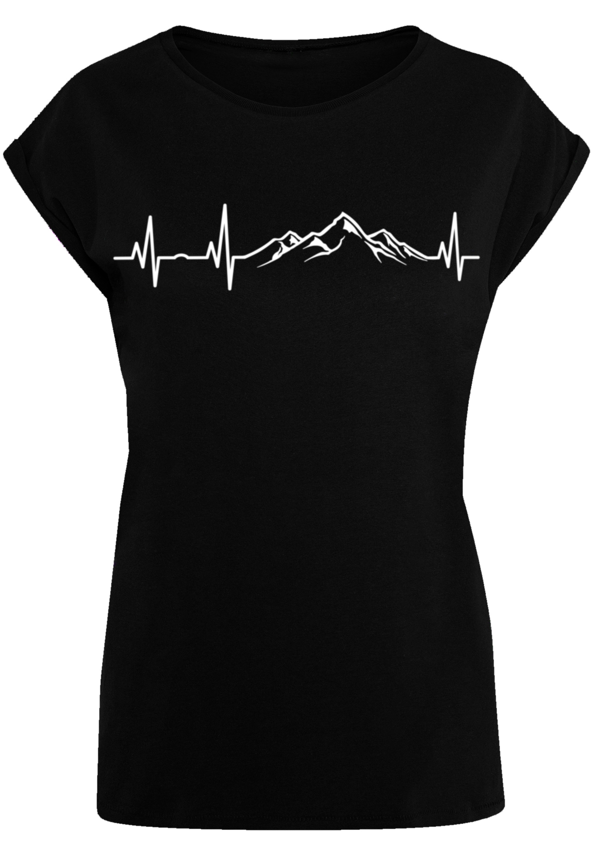 F4NT4STIC T-Shirt »Herzschlag Berge Wandern«, Premium Qualität