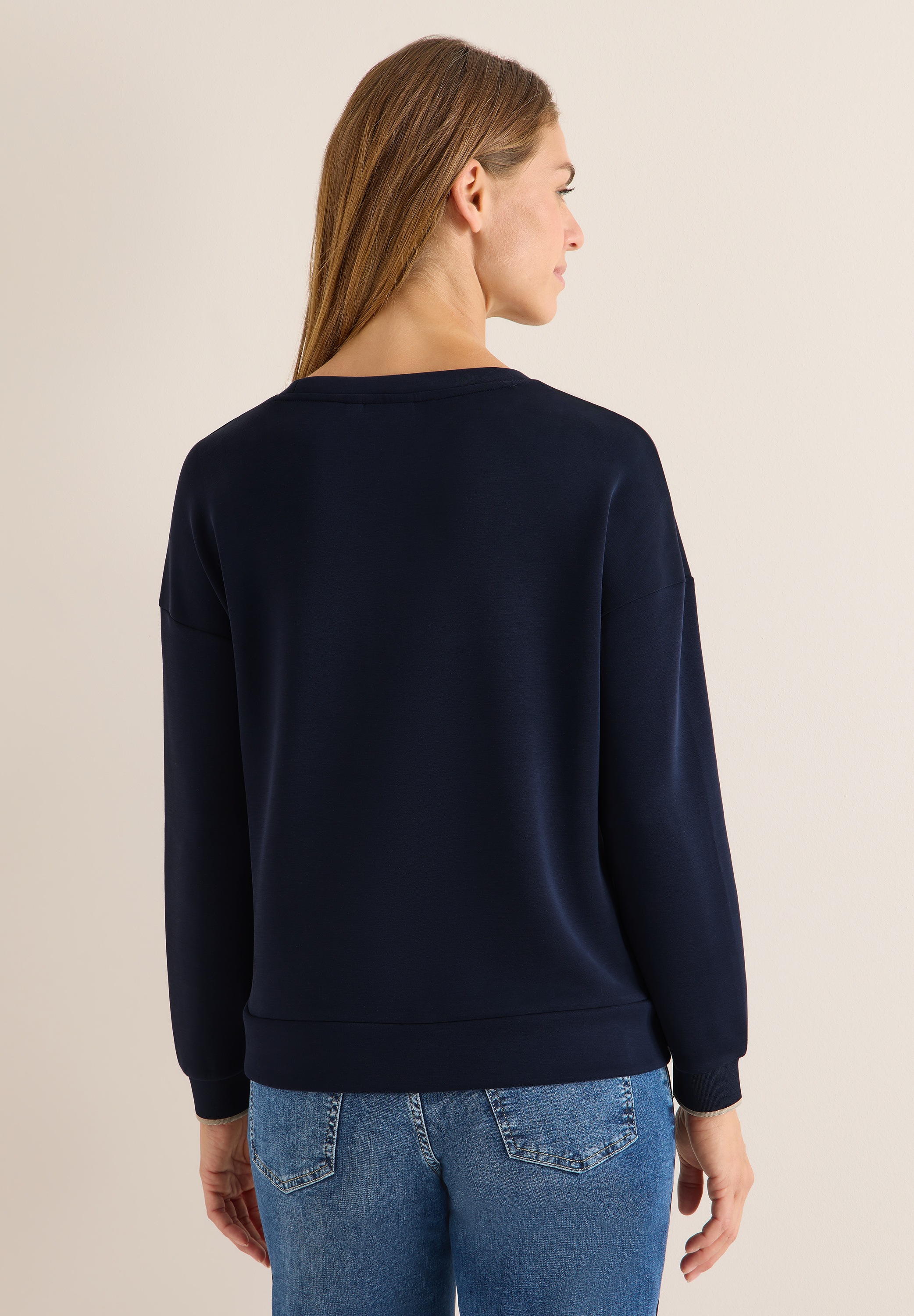 Cecil Langarmshirt, in Unifarbe