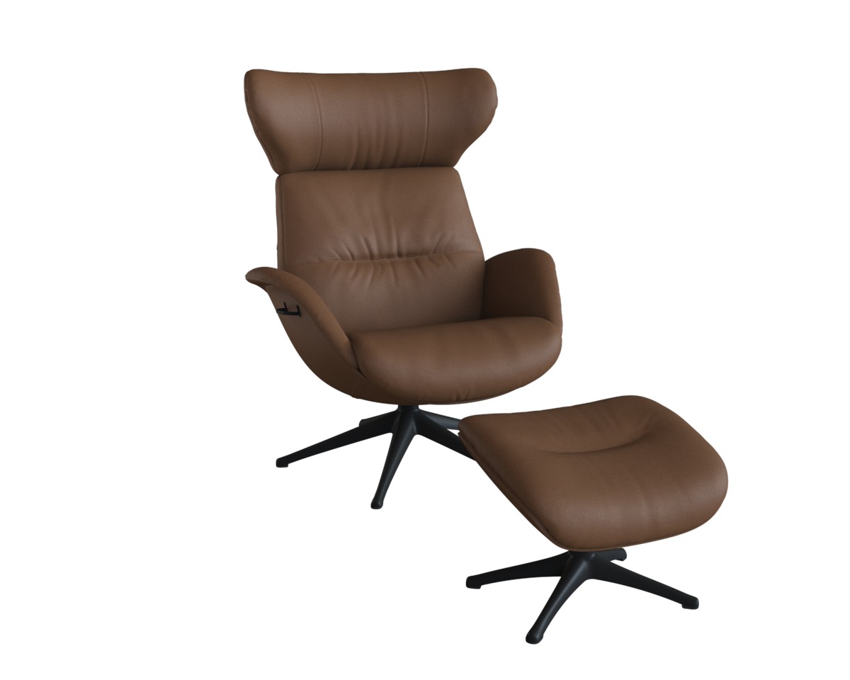 FLEXLUX Relaxsessel "Fernsehsessel More, ergonomisch, drehbar, robuster Fuß, Scandi" Rücken- & Kopfteilverstellung, hervorragender Komfort, pflegeleicht