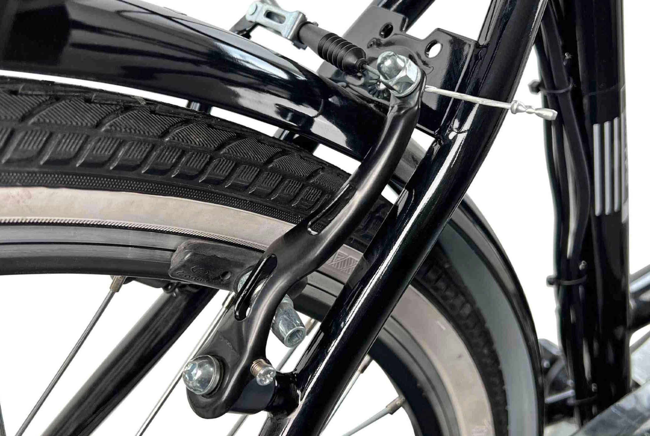 LLobe »City E-Bike 26" Mando anthrazit« 6 Gang Shimano Tourney Schaltwerk Kettenschaltung Heckmotor 250 W
