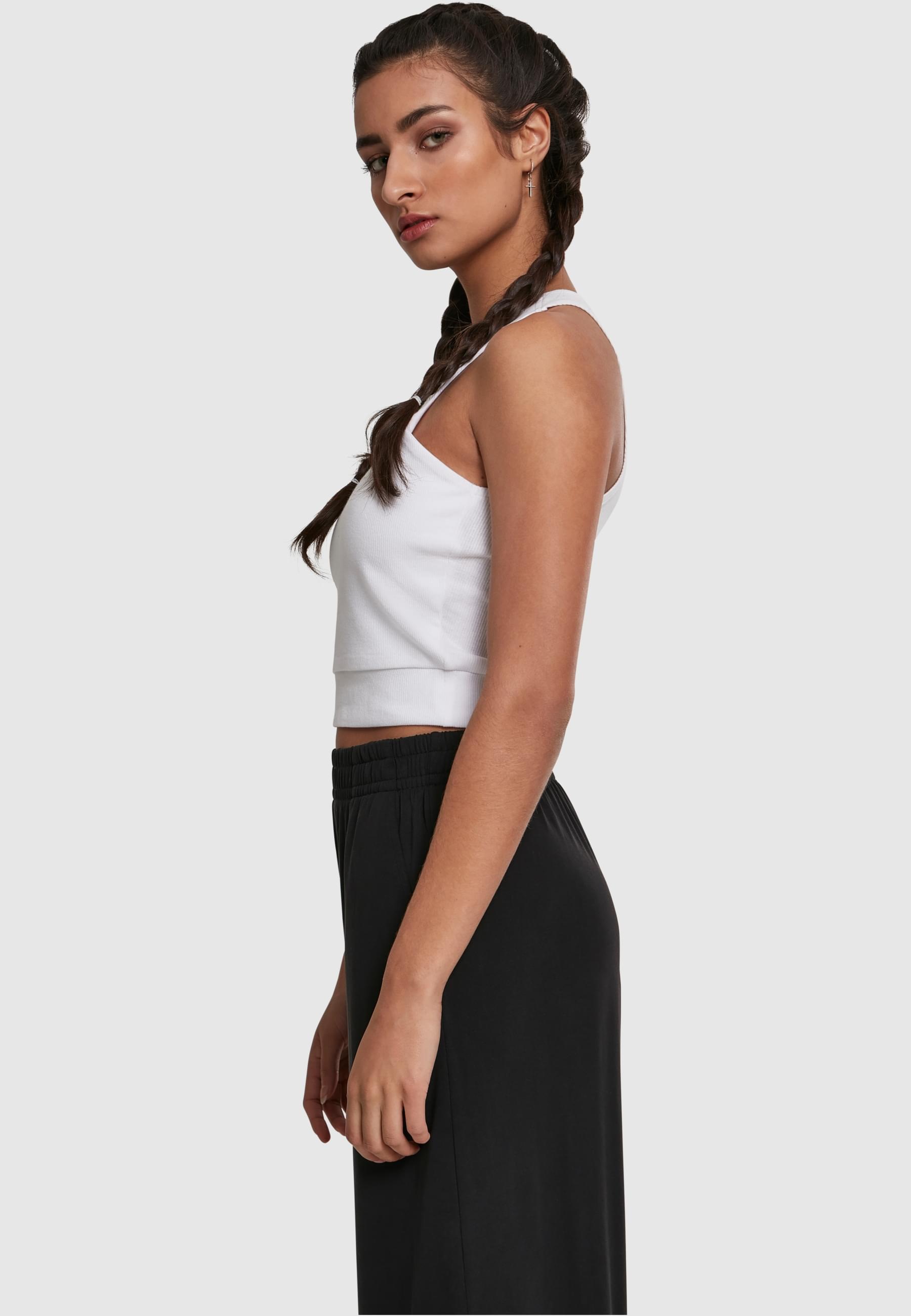 URBAN CLASSICS Muskelshirt »Urban Classics Damen Ladies Squared Short Top«, (1 tlg.)