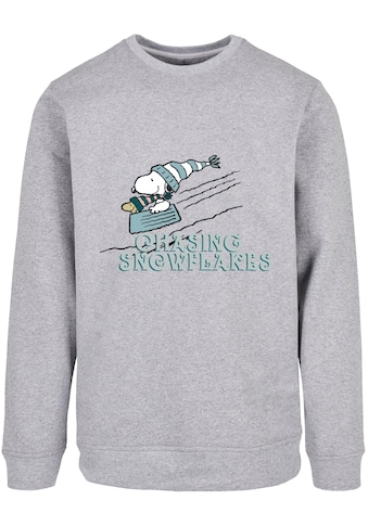 Rundhalspullover »Merchcode Herren Peanuts Chasing Snowflakes Basic Crewneck«, (1 tlg.)