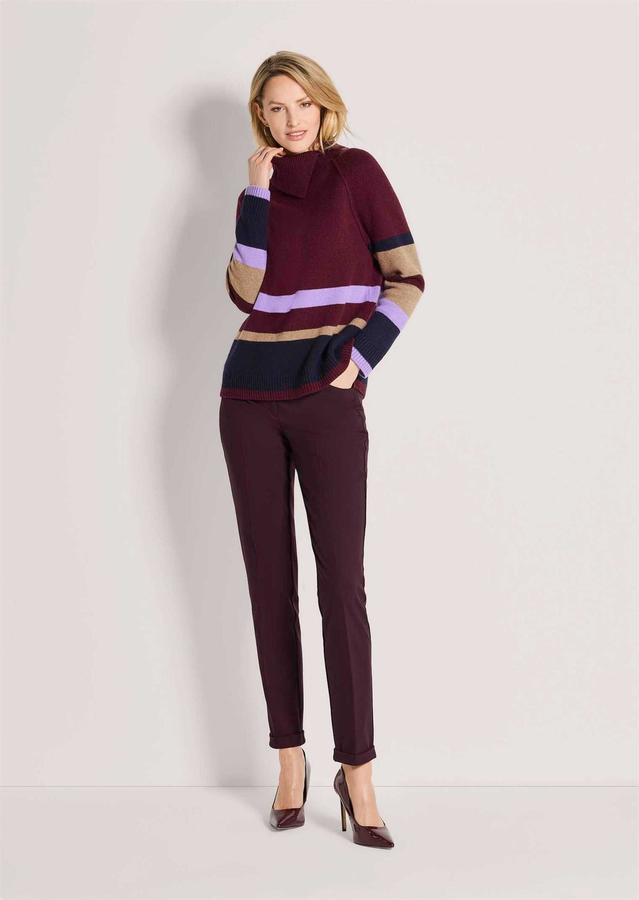 MADELEINE Longpullover »Pullover Asymmetrischer Rollkragenpullover«