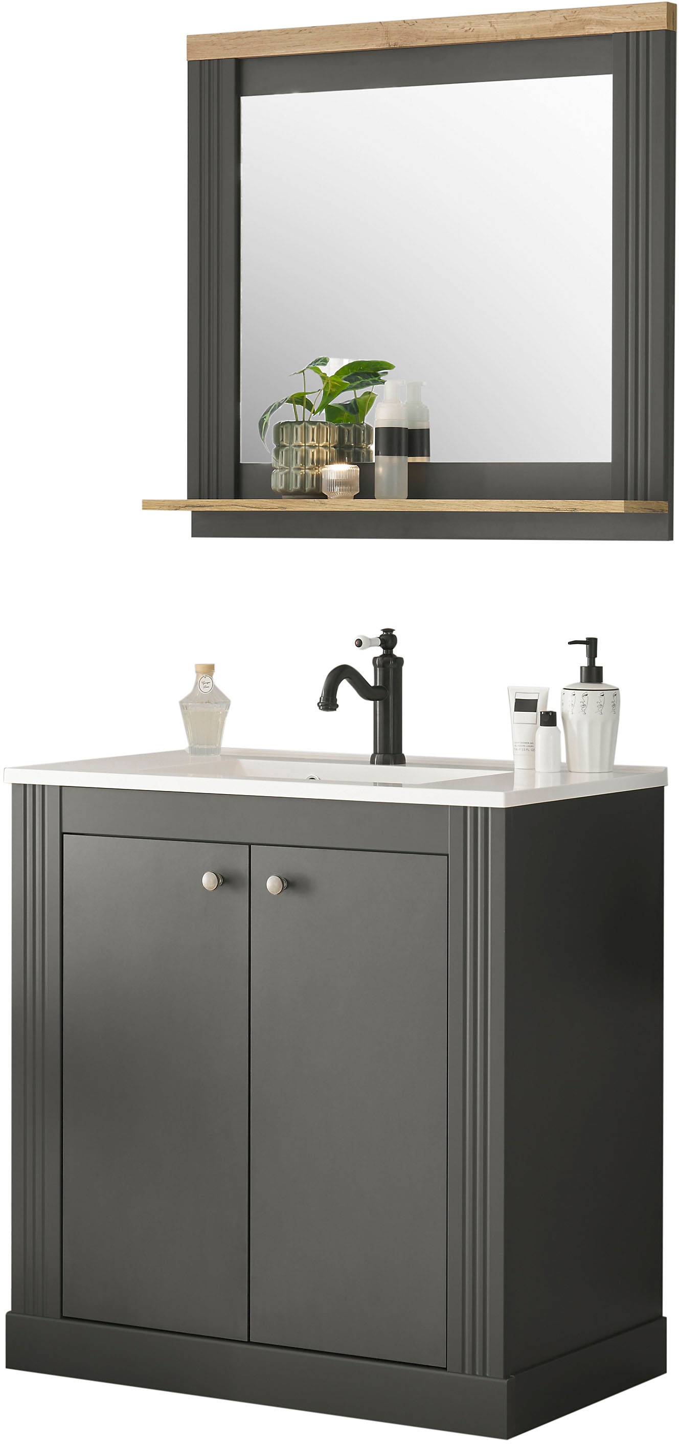 Home affaire Badmöbel-Set "WESTMINSTER, Bad im Landhausstil, 2-teiliges Bad günstig online kaufen