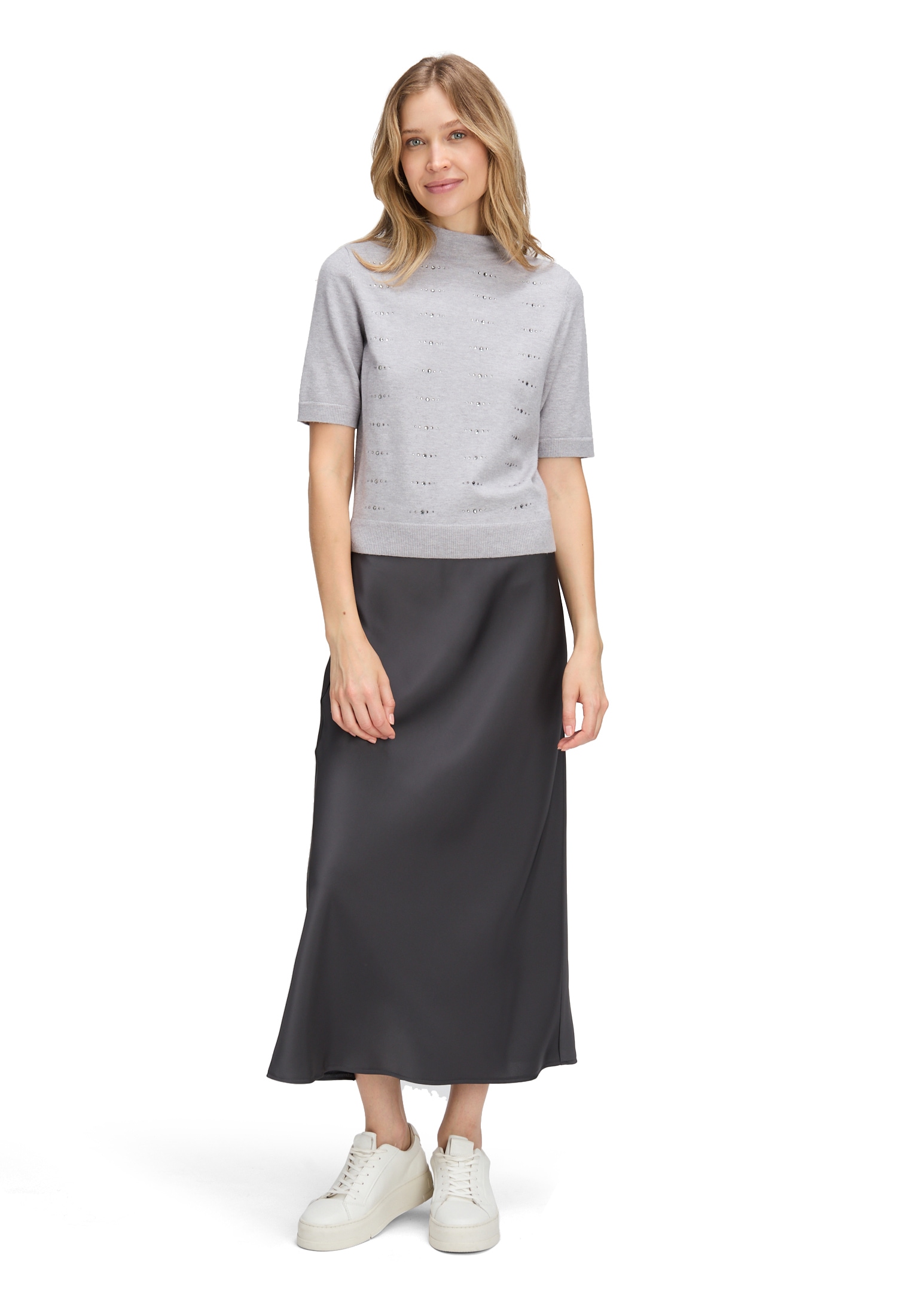 Betty Barclay Kurzarmshirt »Betty Barclay Damen Feinstrickpullover mit Stehkragen«, (1 tlg.)