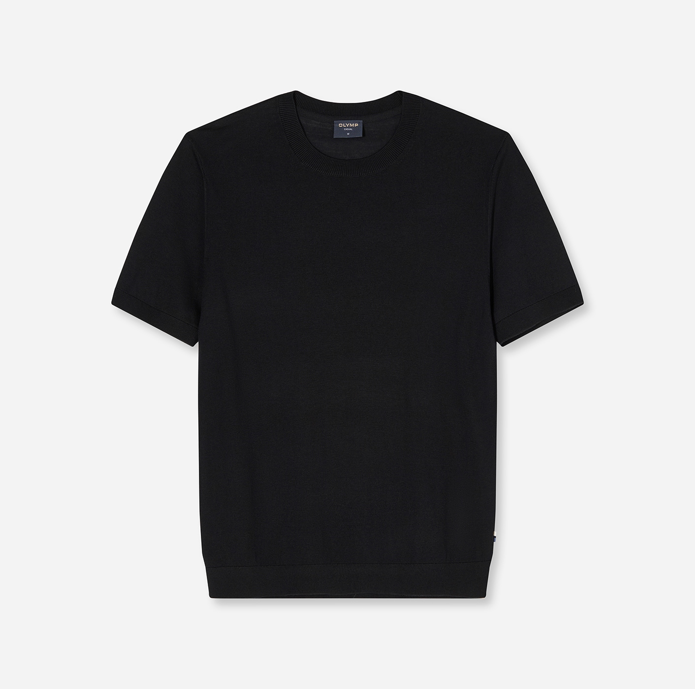 OLYMP T-Shirt Rundhals, Strick, normale Passform
