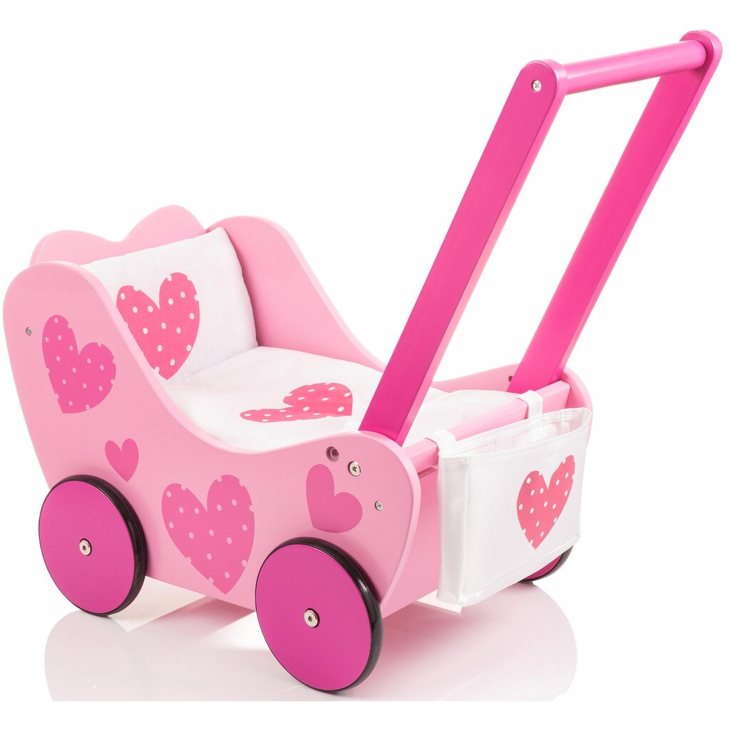 Sun Puppenwagen »Speedy Herzchen rosa«, aus Holz