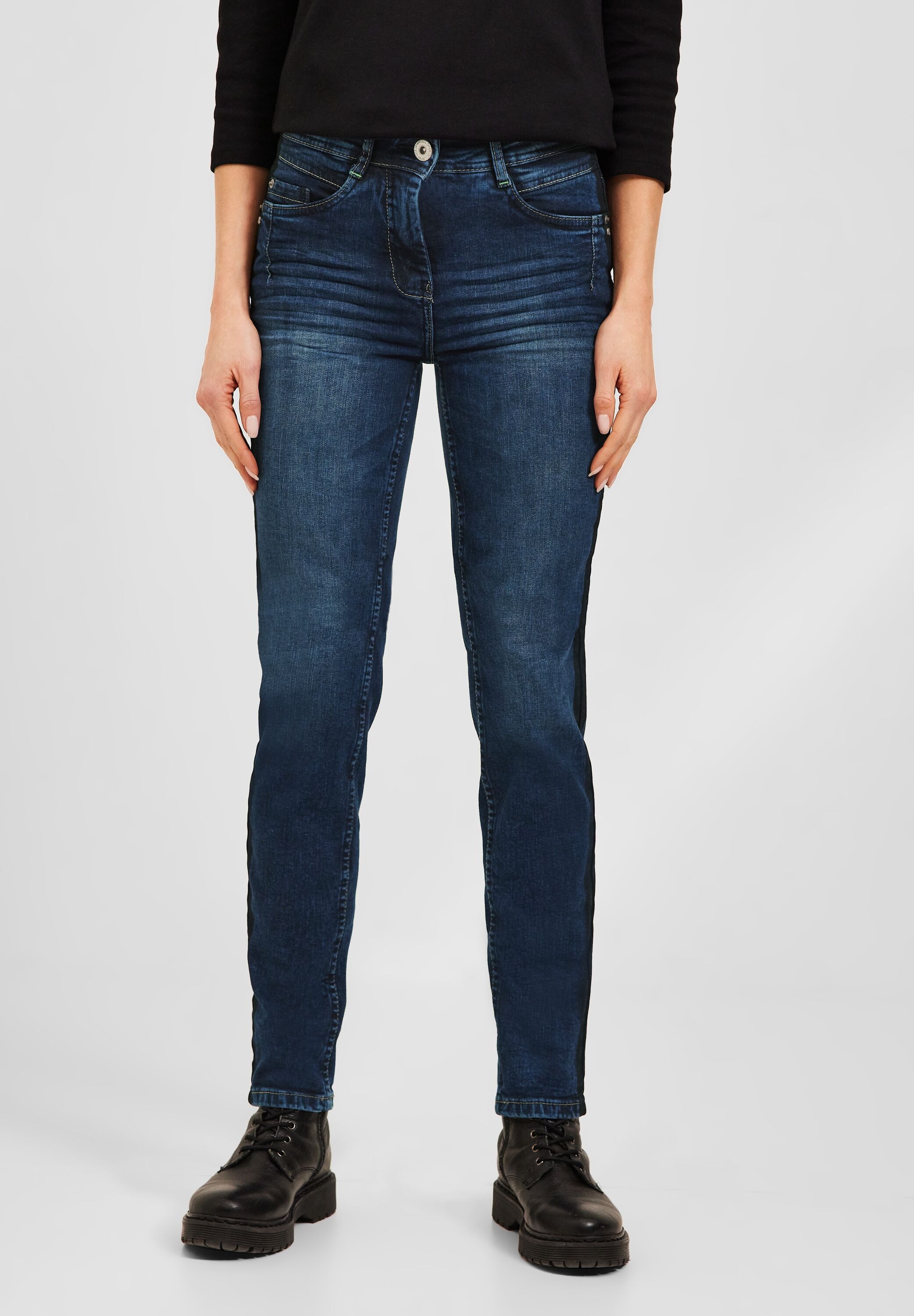 Cecil Slim-fit-Jeans, High Waist