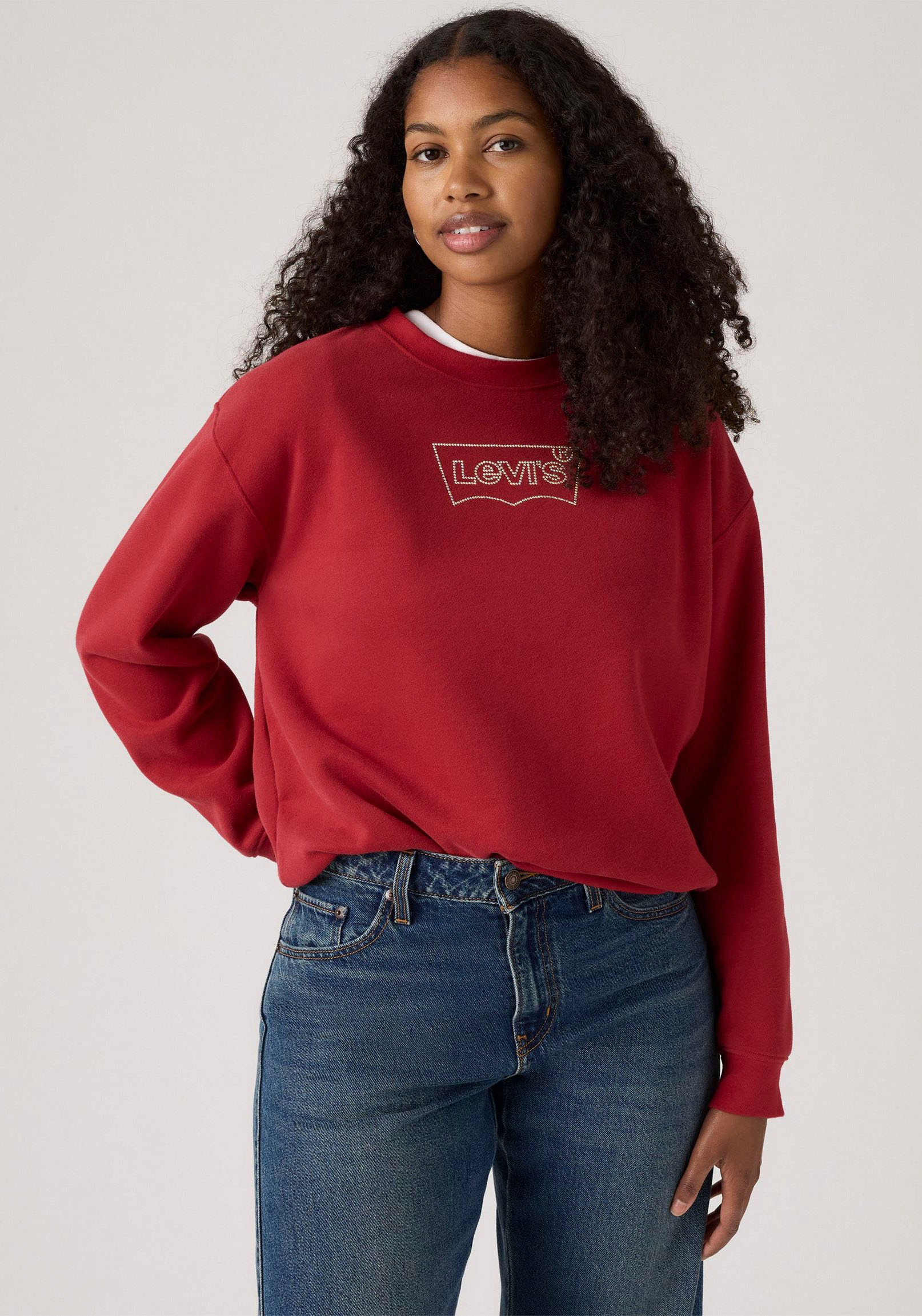 Levis Sweatshirt "GR EVERYDAY CREW" mit winterlichem Logoprint günstig online kaufen