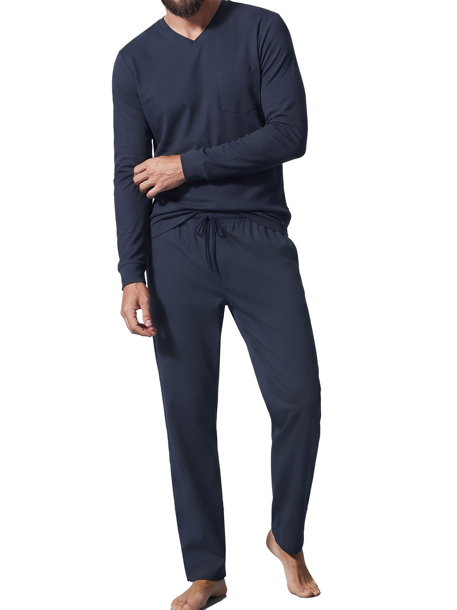 Ammann Pyjama »Herren Langarm Shirt, Lange Hose Night & Relax« 1 Stk.