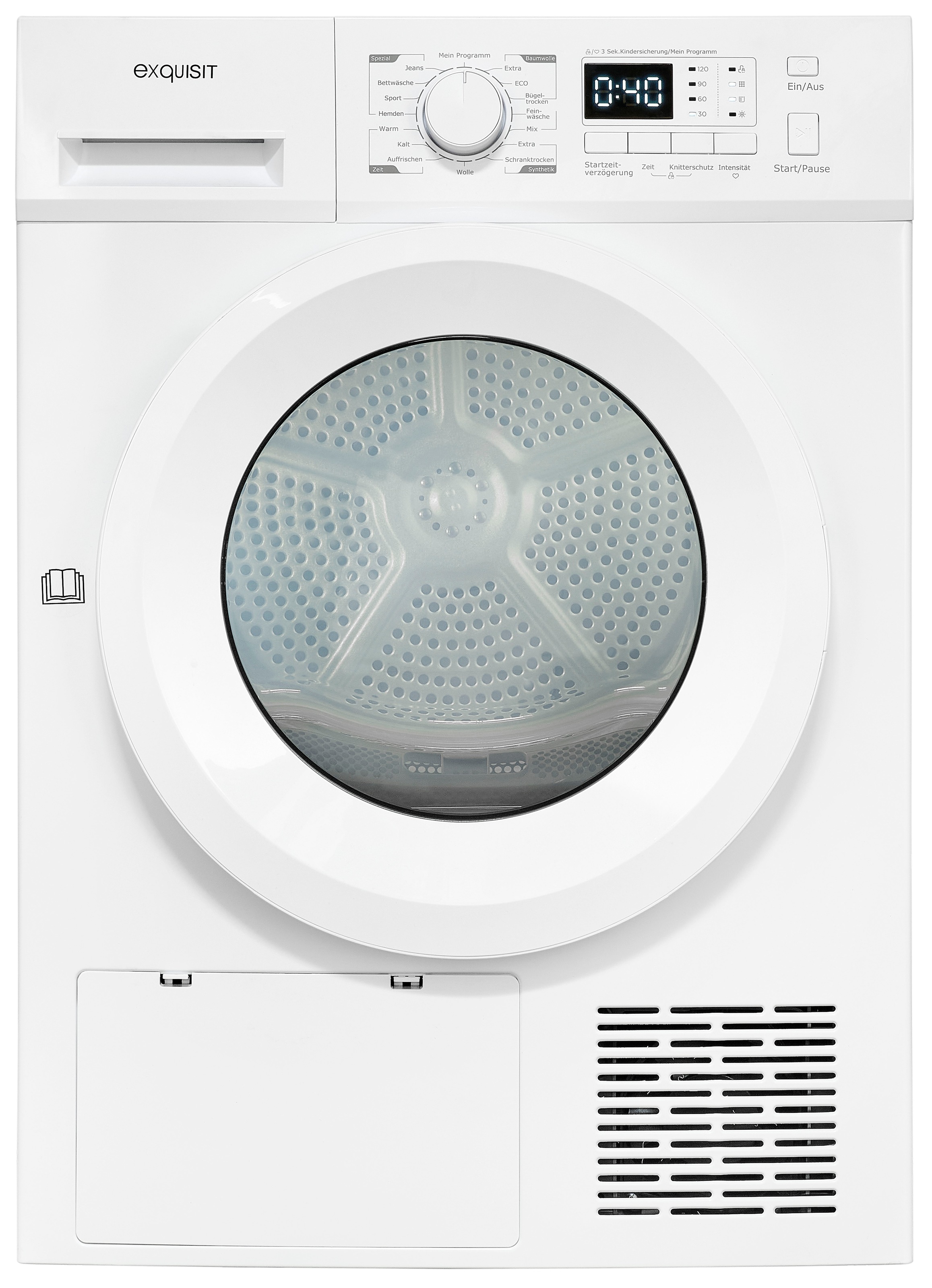 exquisit Wärmepumpentrockner "TWP803-031D weiss" Startzeit-Vorwahl, LED-Dis günstig online kaufen