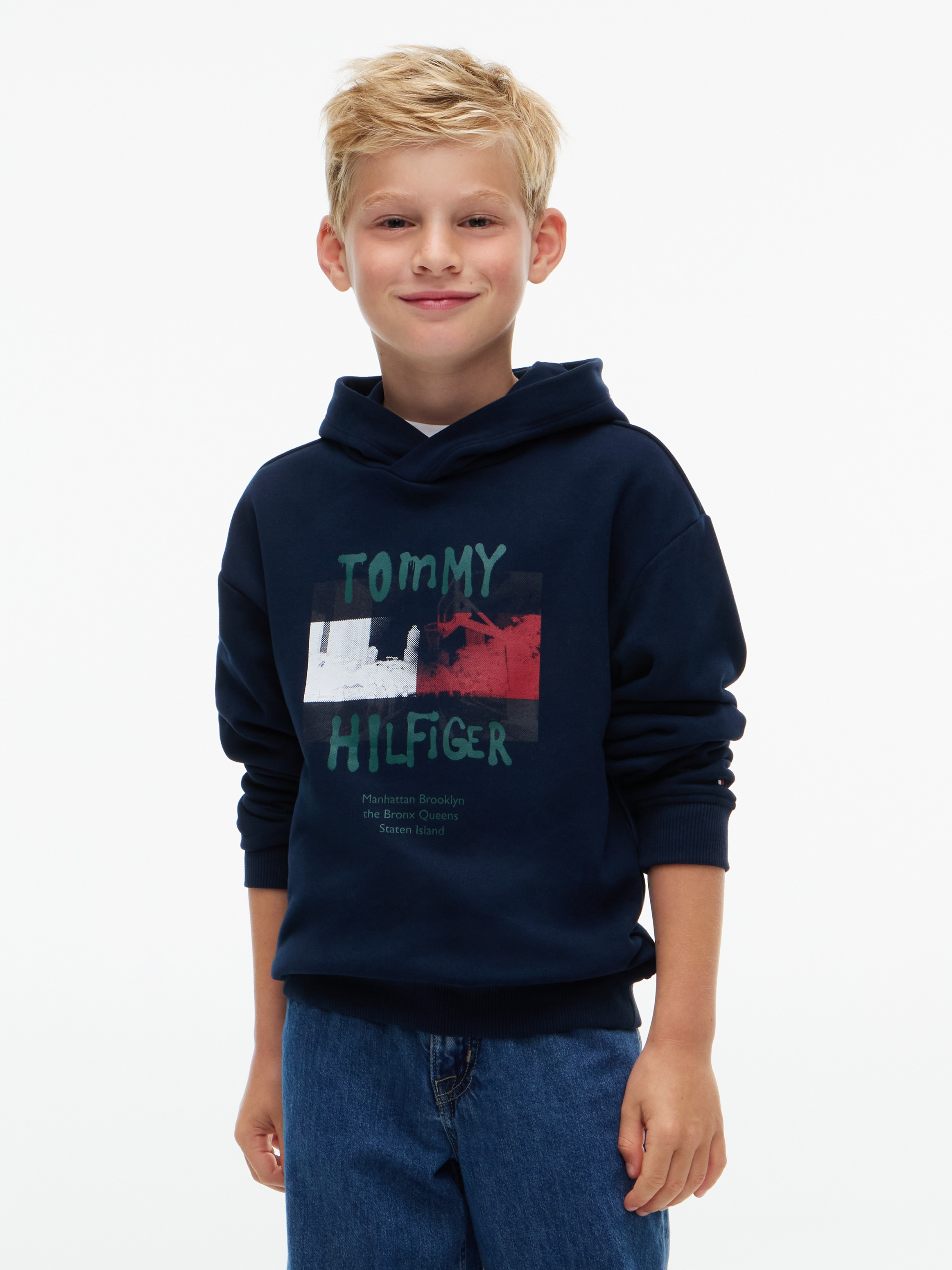 Tommy Hilfiger "FLAG GRAFITTI", Regular Fit, für Kinder bis 16 Jahre