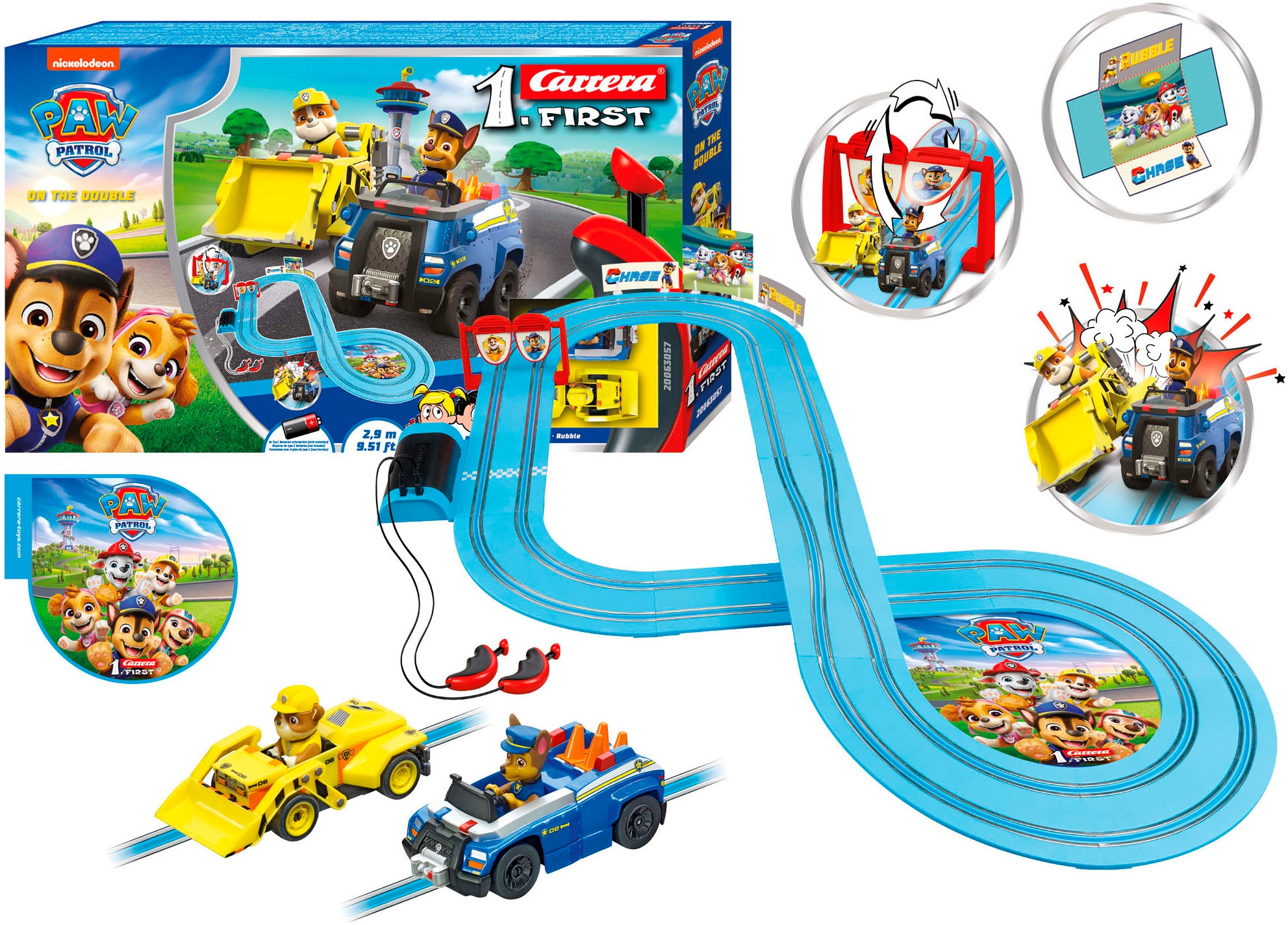 Carrera® Autorennbahn »Carrera First, Paw Patrol - On the Double«