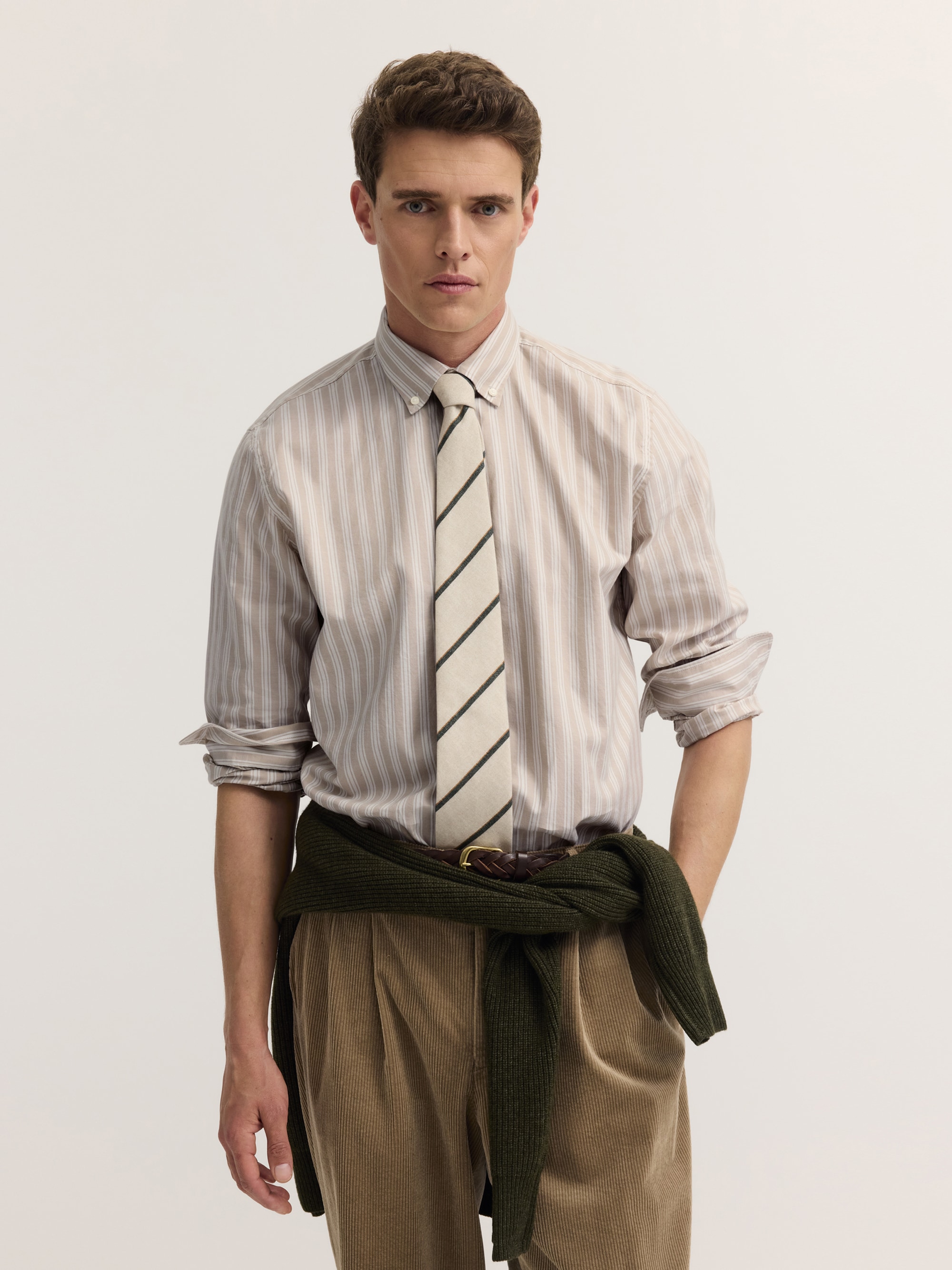 bugatti Langarmhemd »Modern Fit« Modern Fit Poplin Button-Down-Kragen