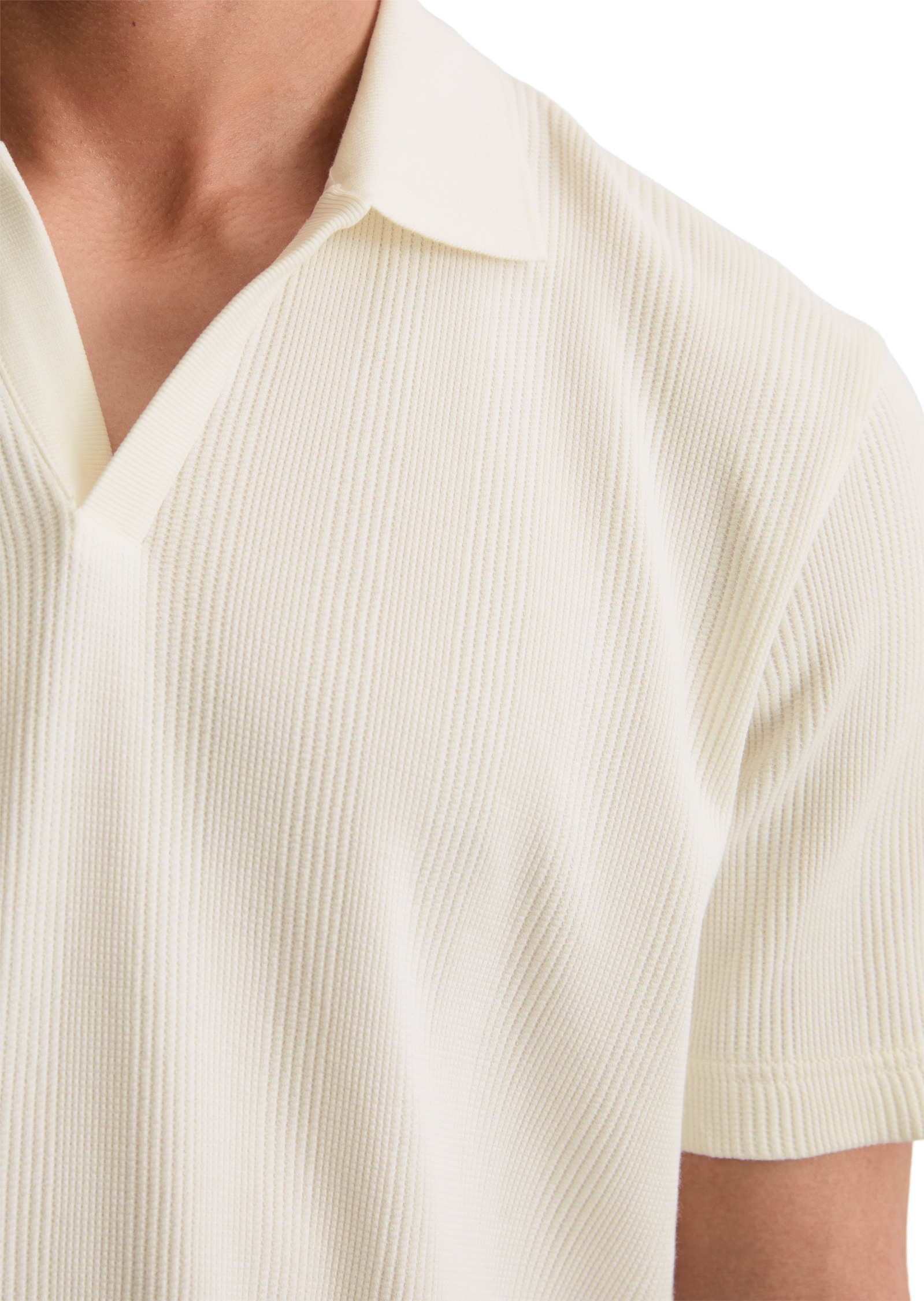 Marc O'Polo Poloshirt »mit elastischer Rippstruktur«