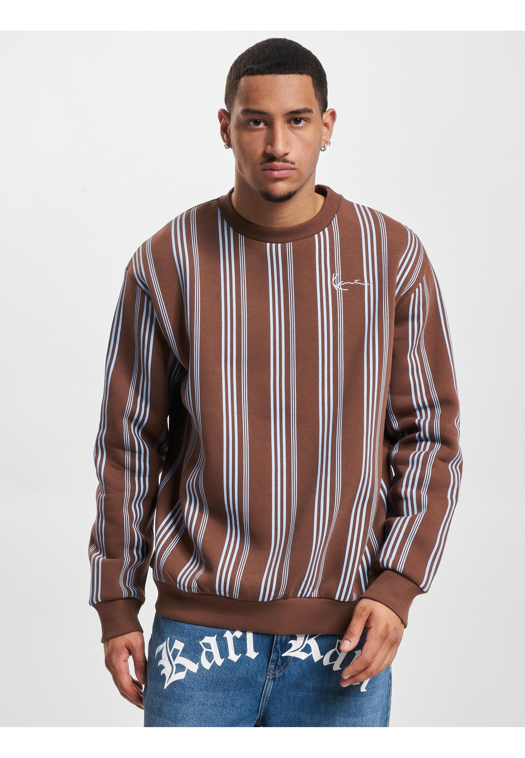 Karl Kani Langarmshirt »Karl Kani Herren KM233-027-2 KK Small Signature Striped Crew«, (1 tlg.)