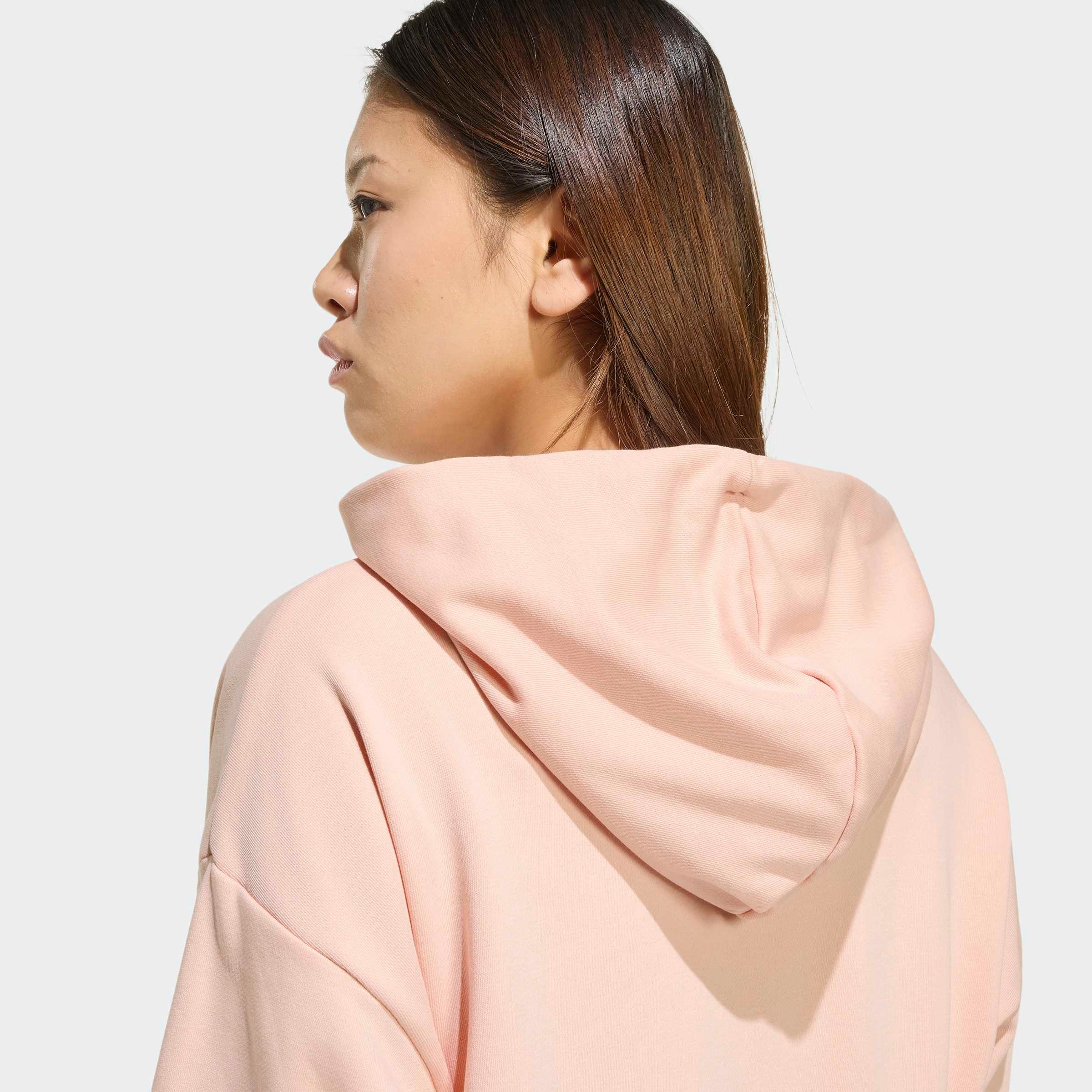 Kapuzensweatshirt ADIDAS SPORTSWEAR "W SL FT HD", Damen, Gr. S, blush pink, weiß, Obermaterial: 70% Baumwolle, 30% Polyester, angesetztes Bündchen, Sweatshirts 3