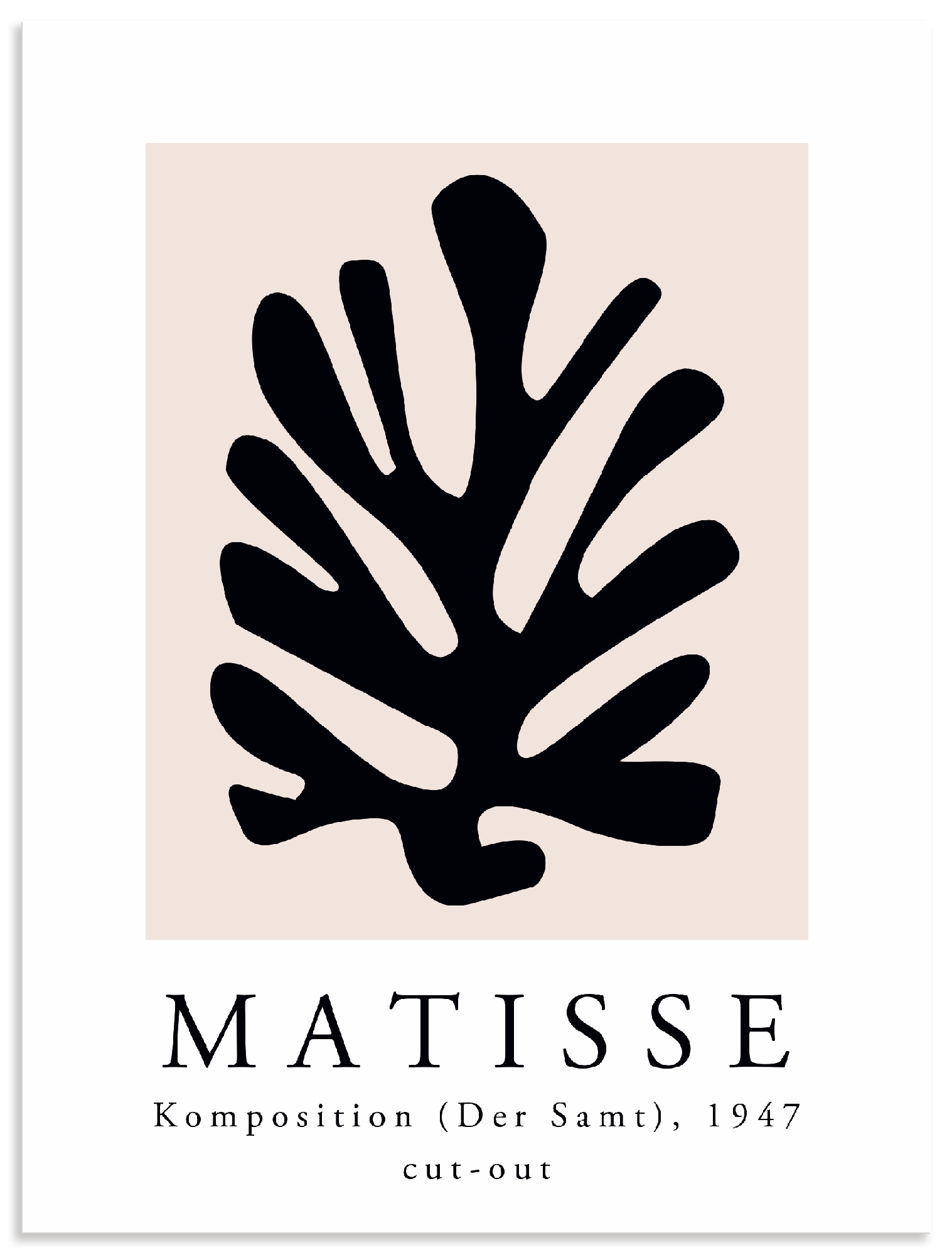 Artland Wandbild "Matisse Komposition - cut-out schwarz" Muster 1 Stk. tlg. als Alubild, Leinwandbild, Poster, Wandaufkleber in verschied. Größen