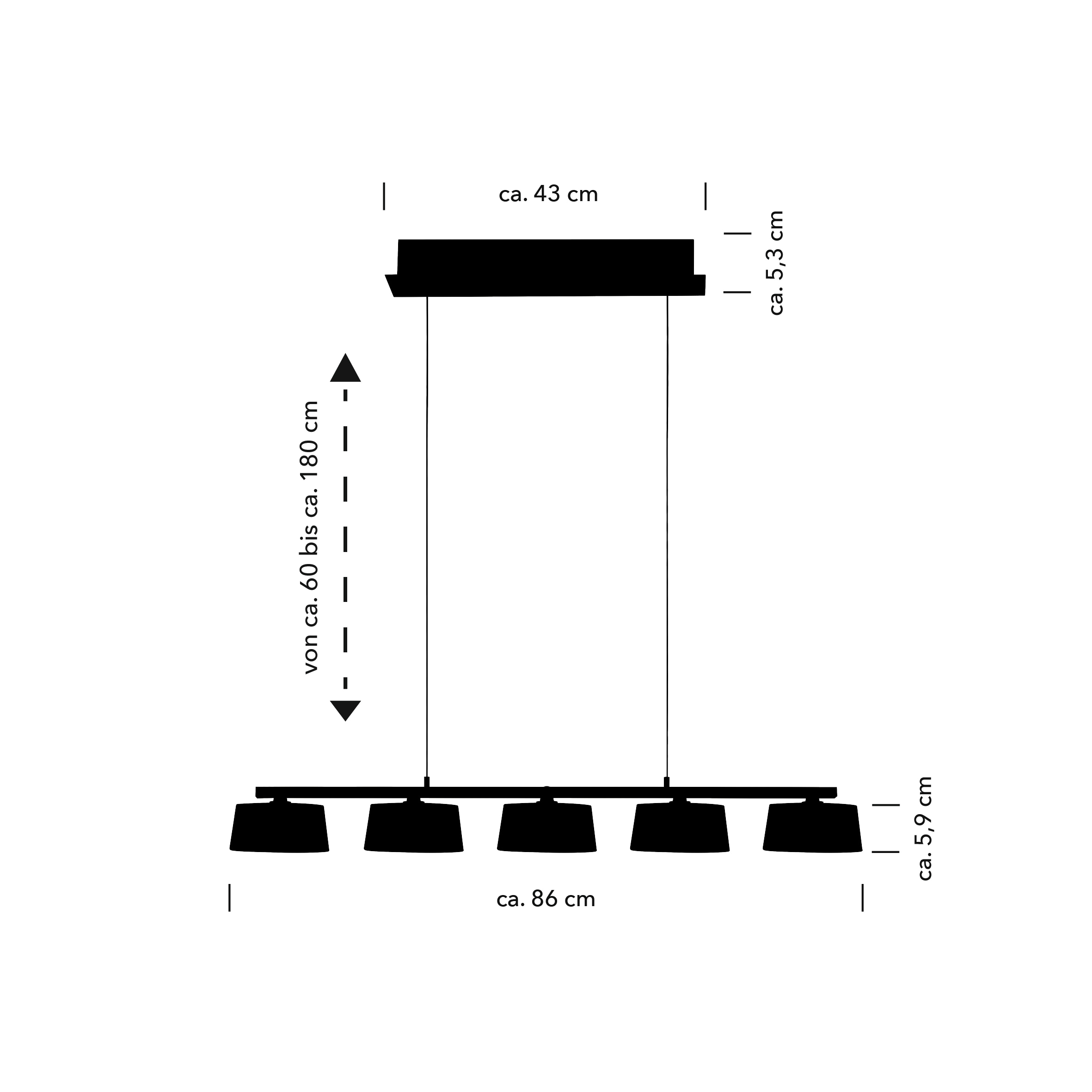 HELL höllisch gutes Licht LED Pendelleuchte »VIEW« LED-Modul 1 Stk. Extra-Warmweiß Tastdimmer, Dim to warm, Stufenlos höhenverstellbar