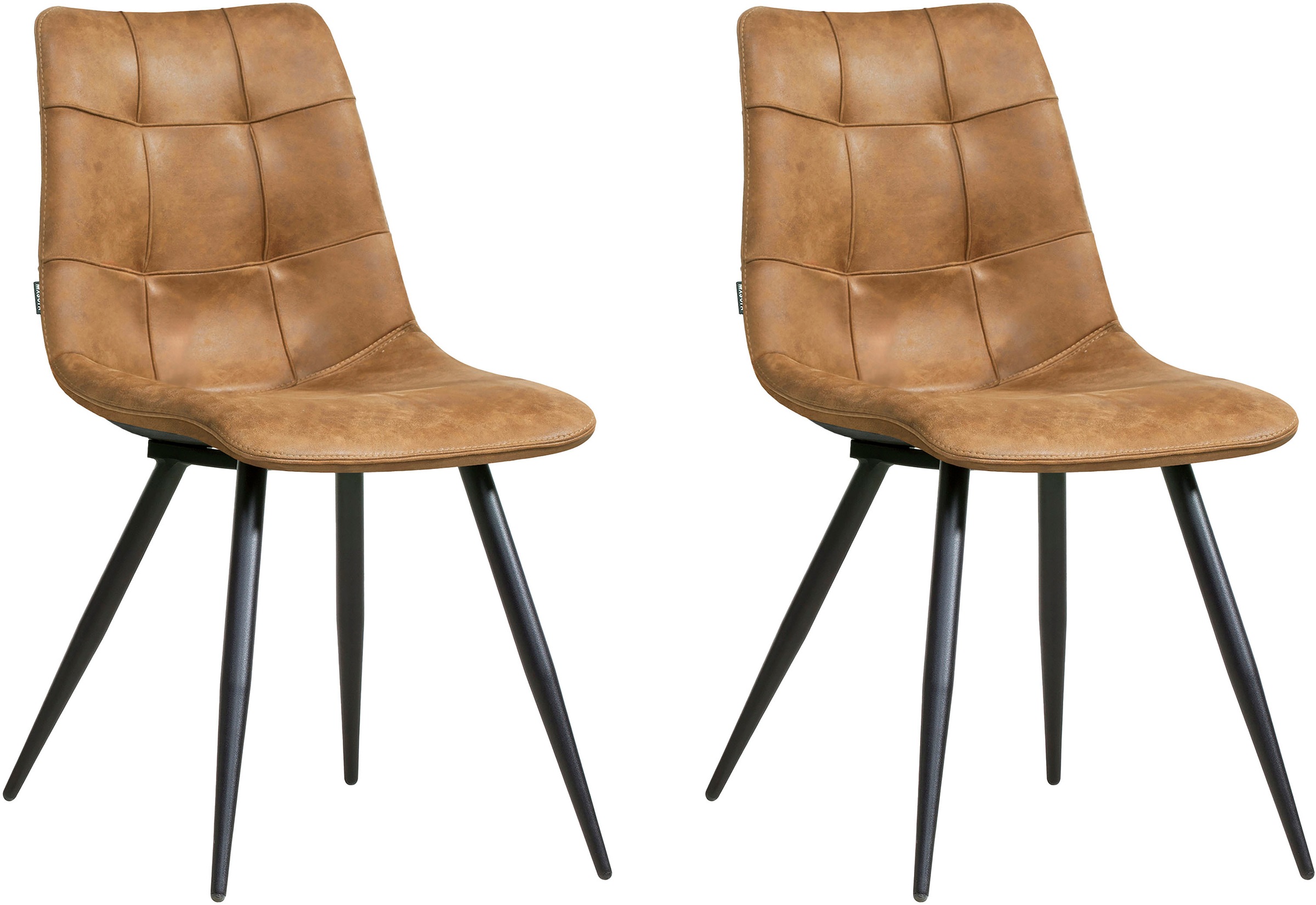 OMG Design Esszimmerstuhl »Peak«, (Set), 2 St., Stoff, moderne Sitzschale in Microfaser Lederoptik