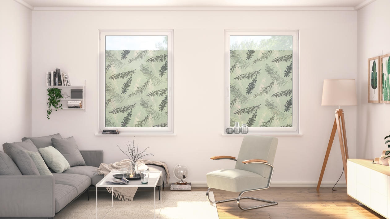 Sichtschutz Fensterfolie 90x200 cm Milchglasfolie Blickdicht Sonnenschutz