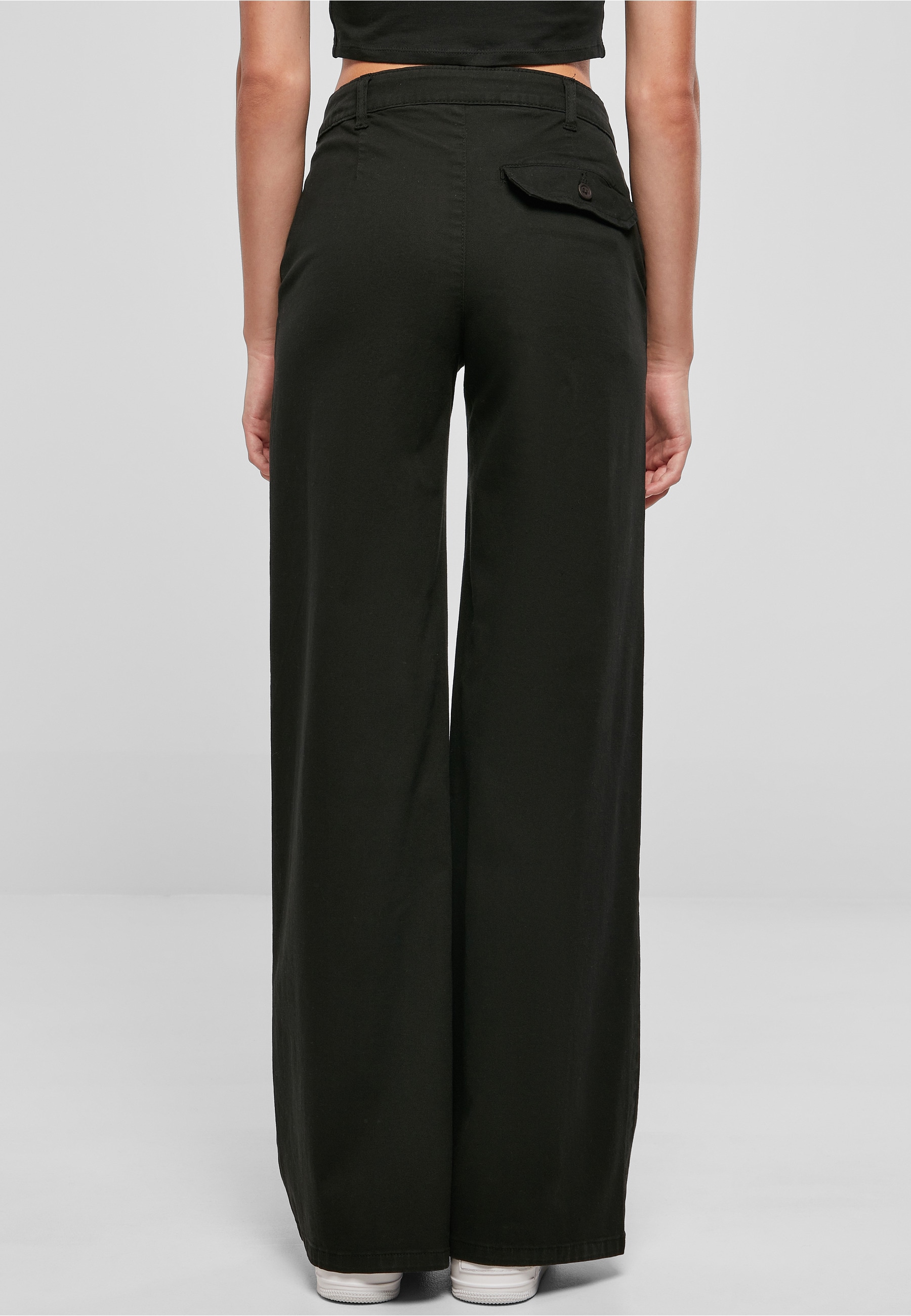 URBAN CLASSICS Chinos »Urban Classics Damen Ladies High Waist Wide Leg Chino Pants«