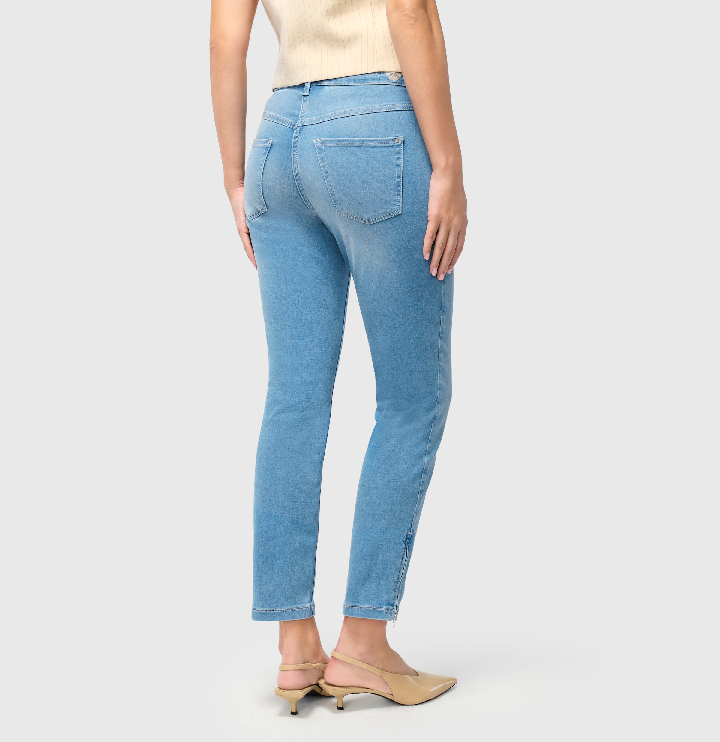 MAC 7/8-Jeans »Dream Chic«, verkürzte Form mit Reißverschluss
