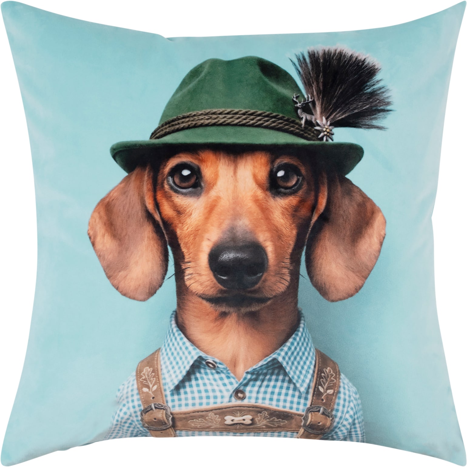 Dekokissen PAD, B:44cm L:44cm, bunt, Polyester, Dekokissen_Sitzkissen_Kissenhüllen, "BALU", Künstlerische Tiermotive – jede Hülle ein Unikat
