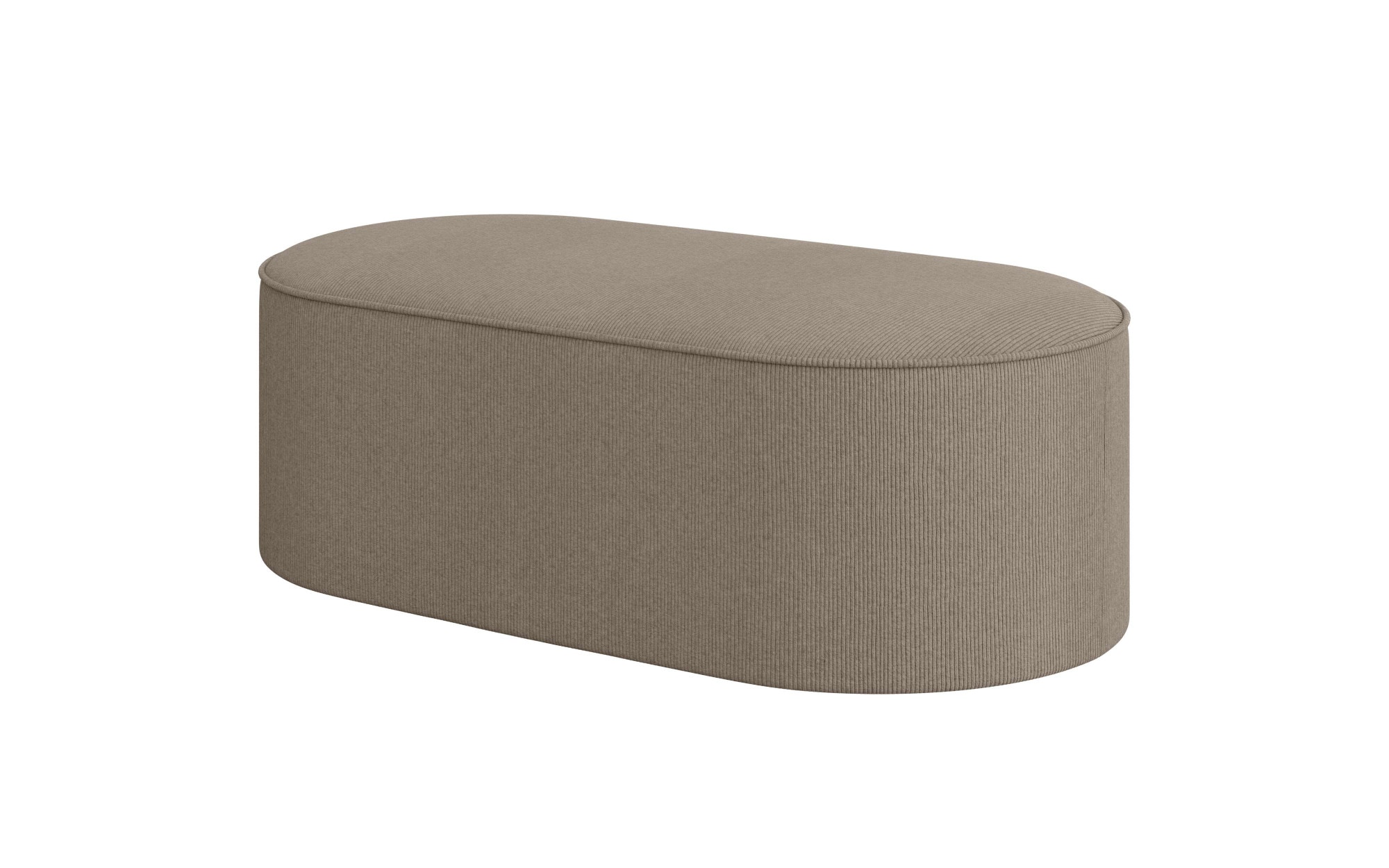 OTTO home Polsterhocker »EIVIND Sitzhocker, Maße: B/T/H: 142/70/48 cm« auch in Bouclé und Feincord, mit Wellenunterfederung