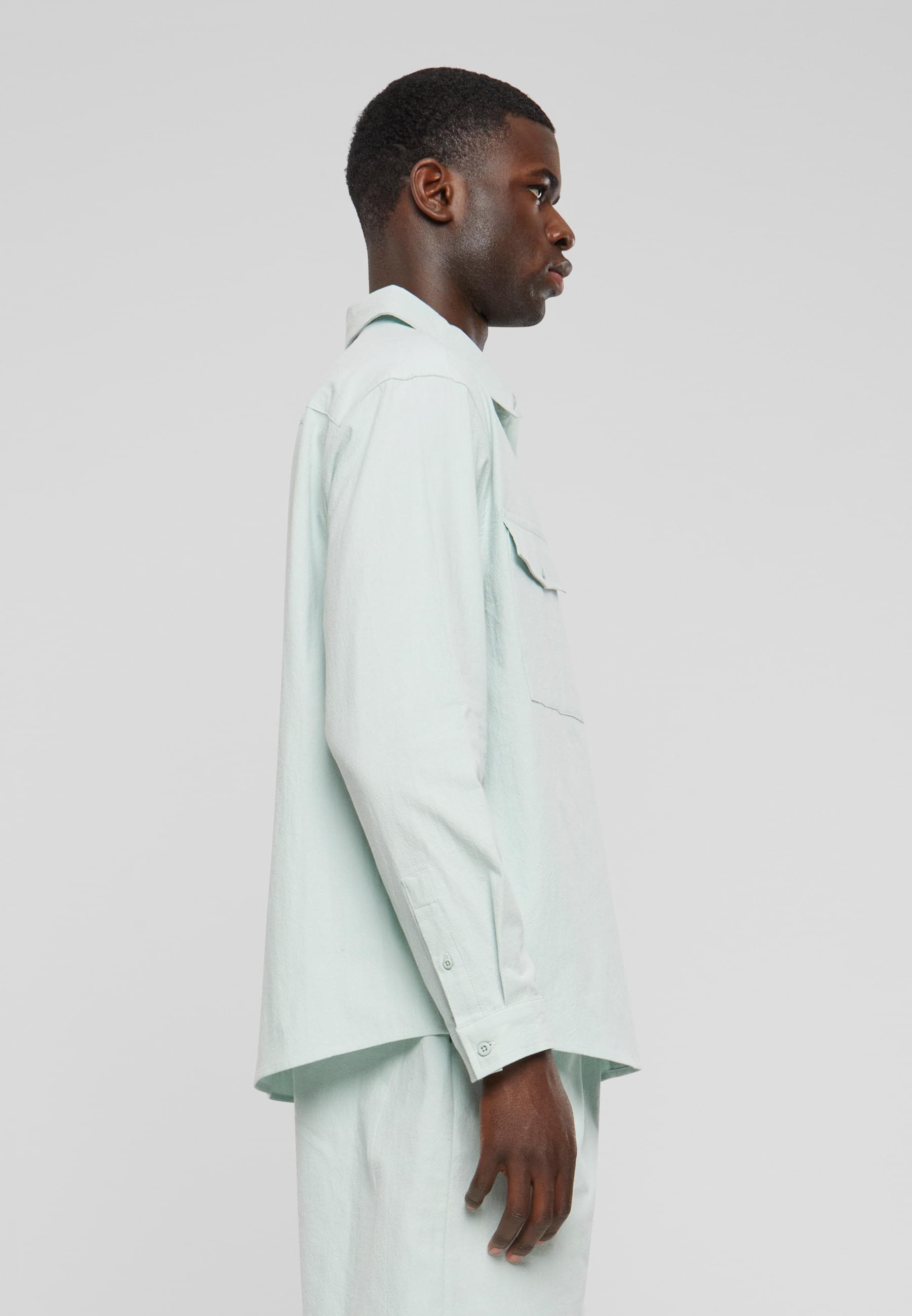 URBAN CLASSICS Langarmhemd »Urban Classics Herren Basic Crepe Shirt«, (1 tlg.)