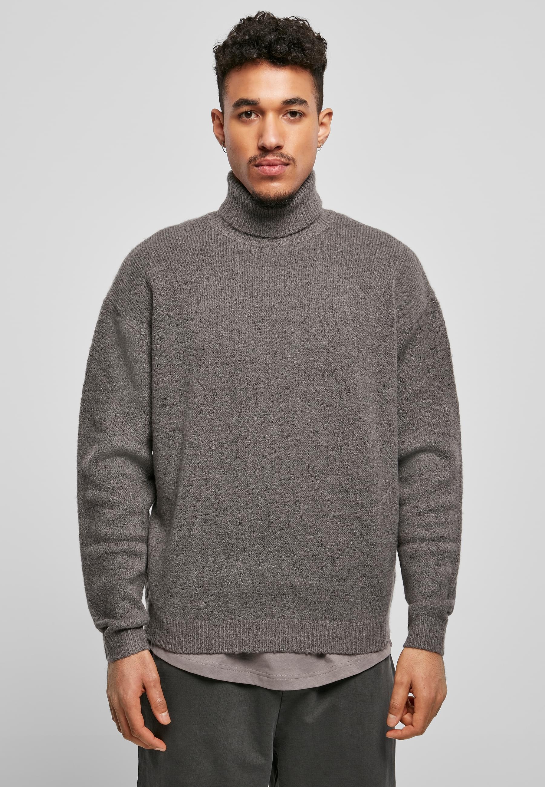 URBAN CLASSICS Rundhalspullover »Urban Classics Herren Oversized Roll Neck Sweater«, (1 tlg.)