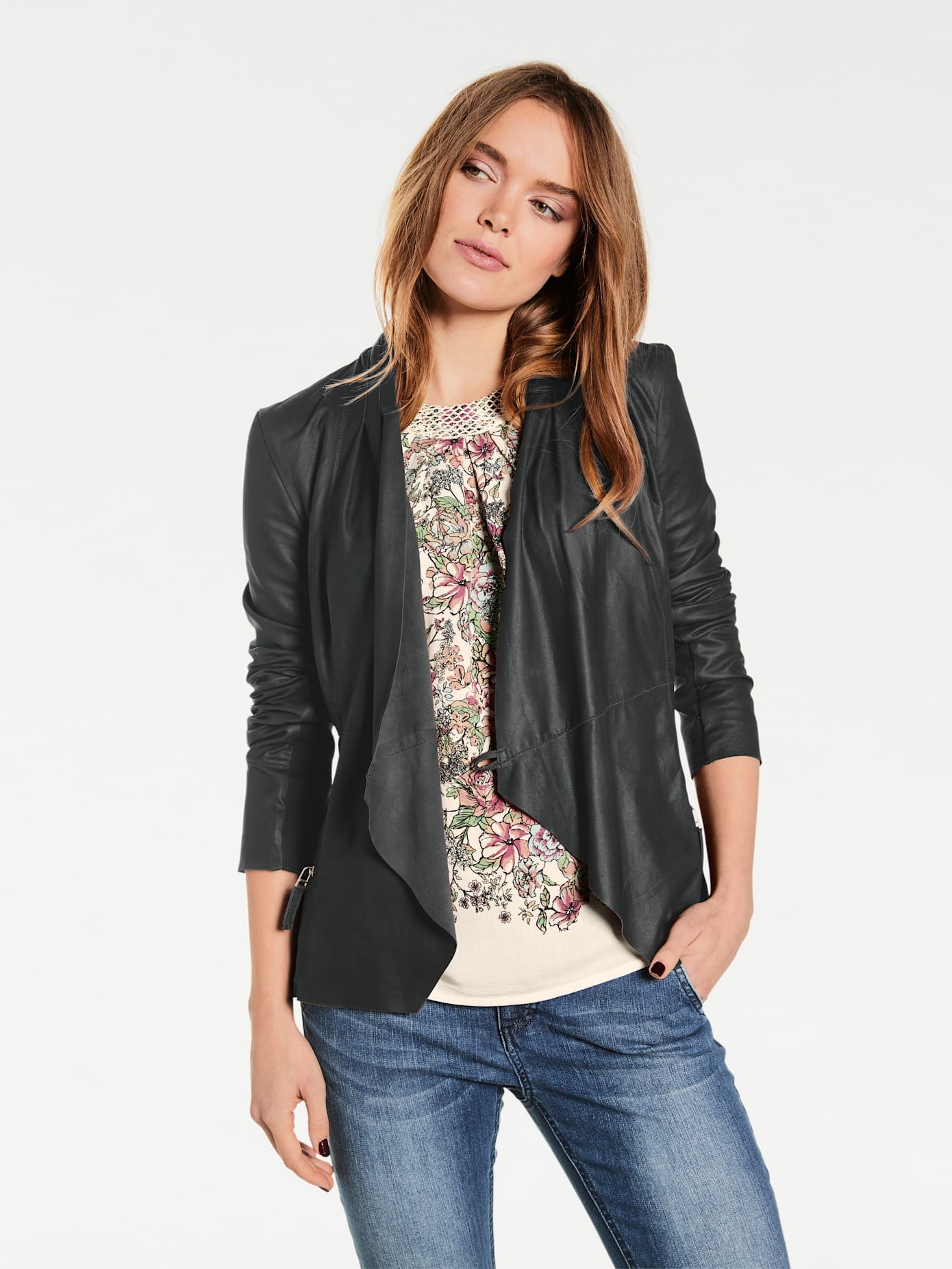 ASHLEY BROOKE by heine Lederjacke ohne Kapuze günstig online kaufen