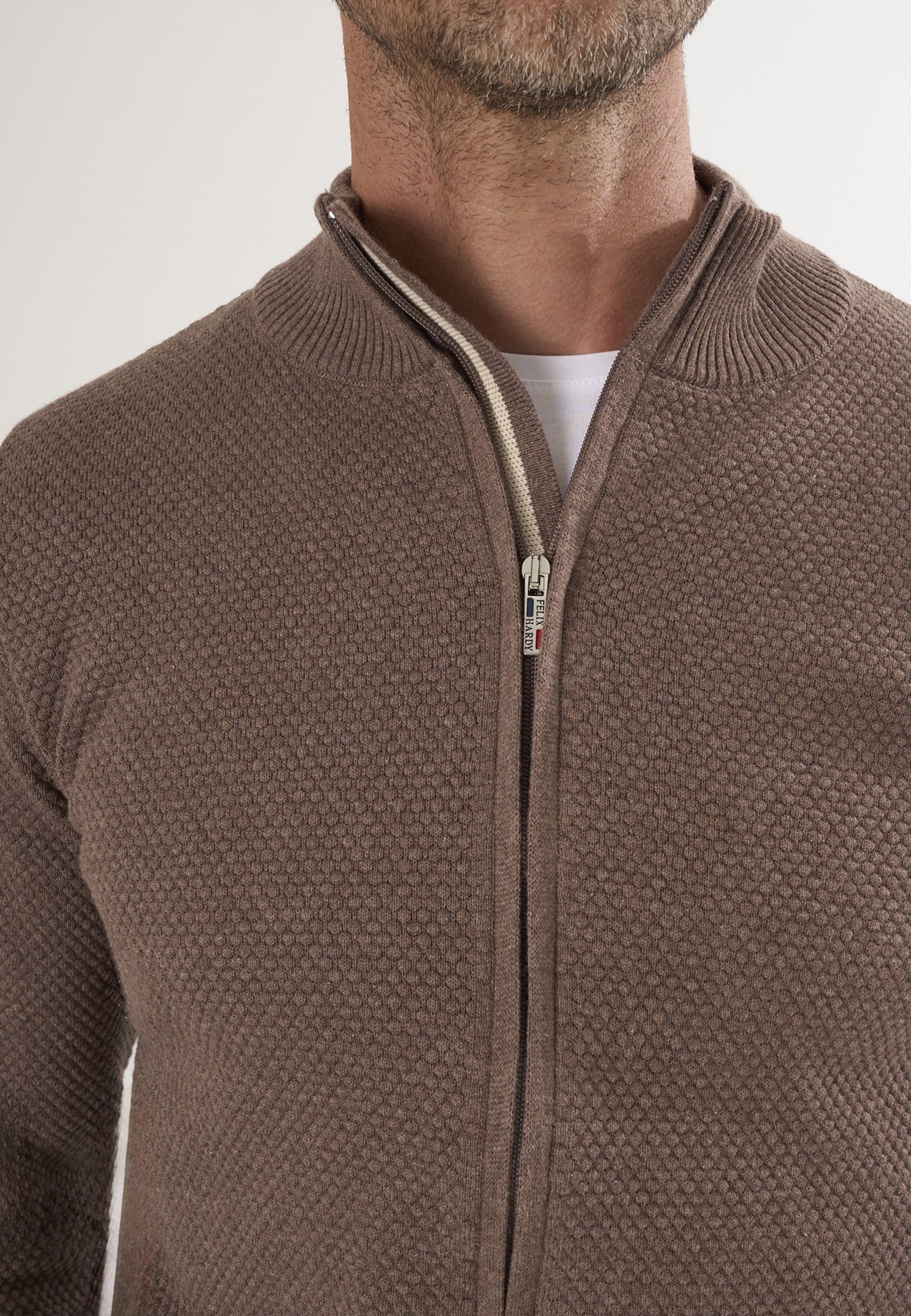 Felix Hardy Strickjacke »Strickjacke mit durchgehendem Reißverschluss«