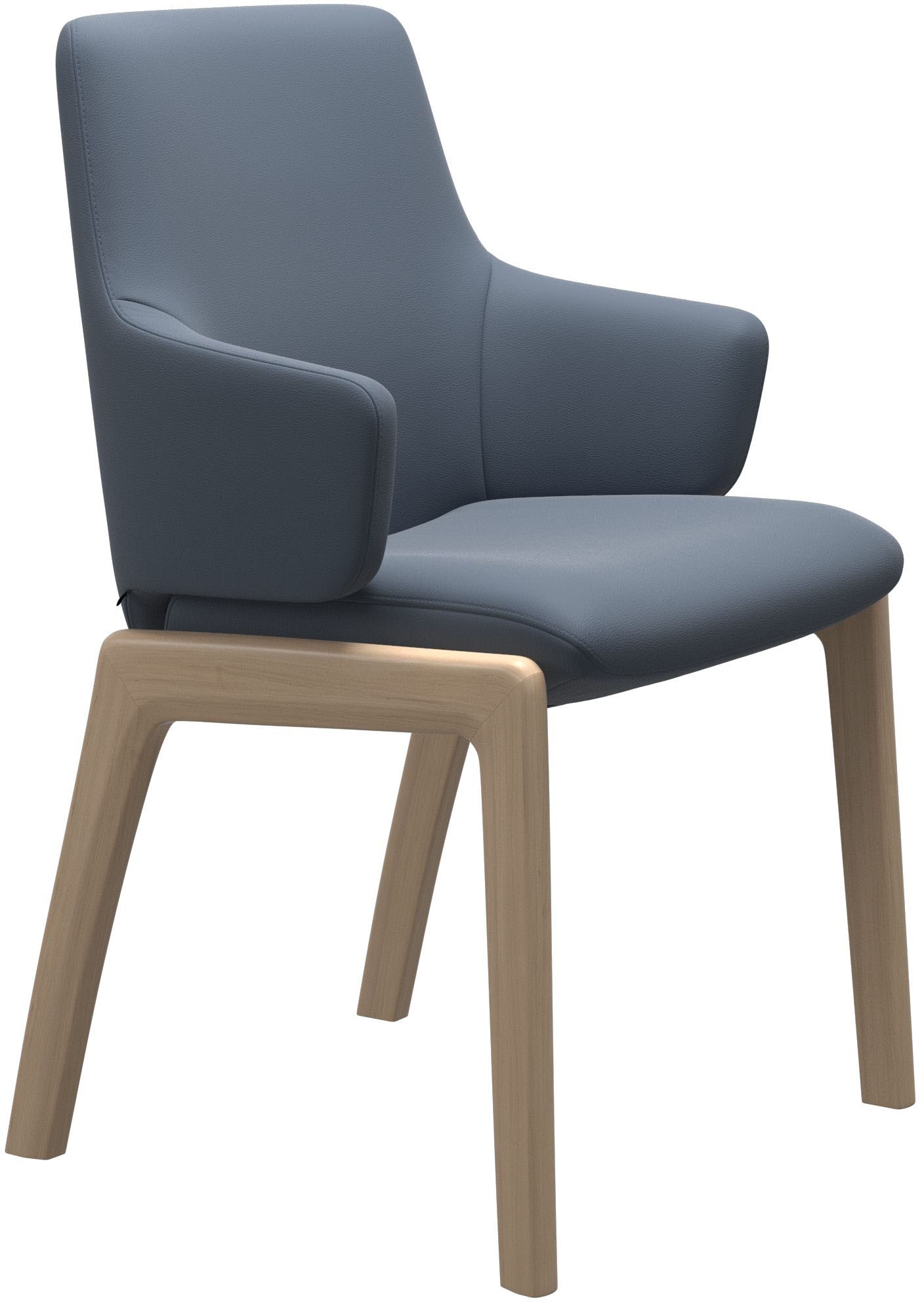 Stressless Polsterstuhl "Laurel" () Low Back mit Armlehne, Größe L, abgerundete Beine in Eiche gekalkt